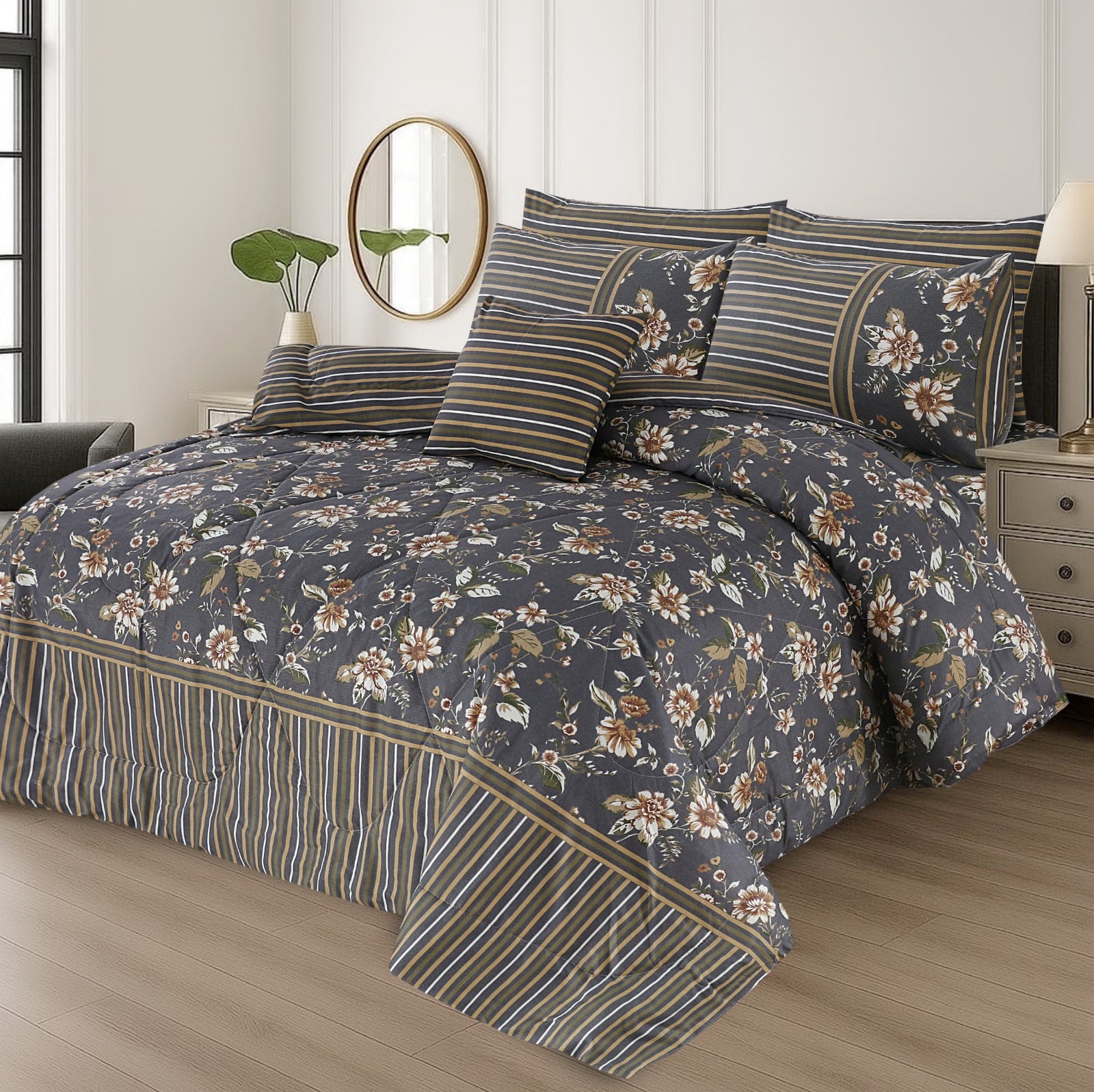 King Cotton Comfurter set 7pcs(Design MZk-253)