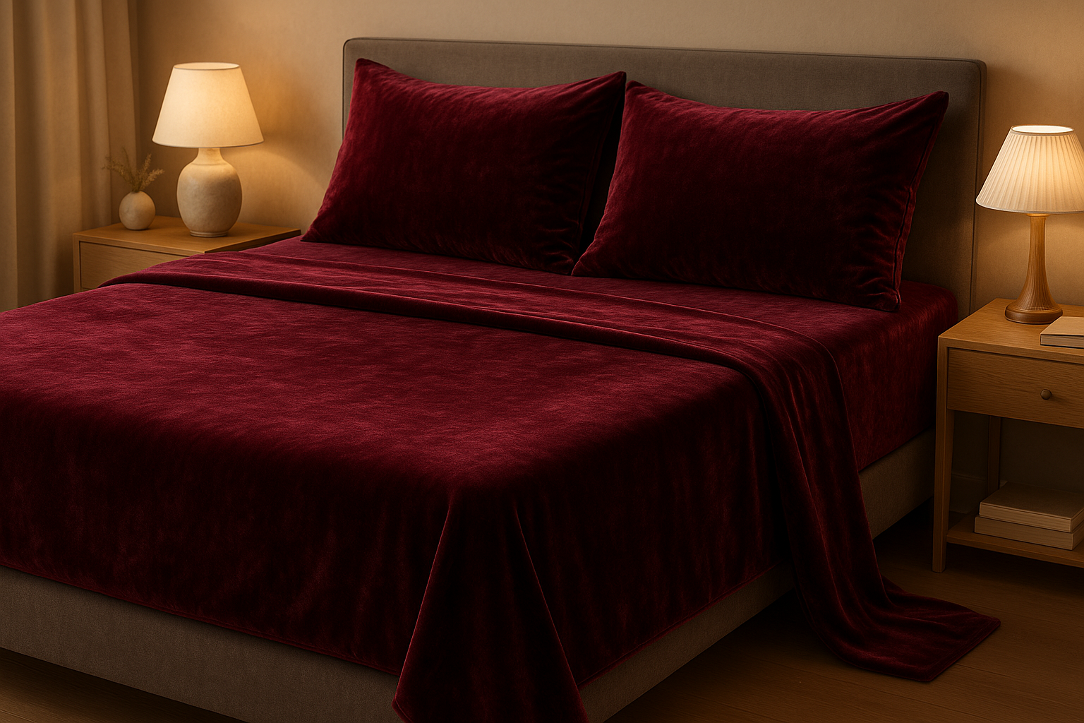 4pcs Velvet Bedshhet Set