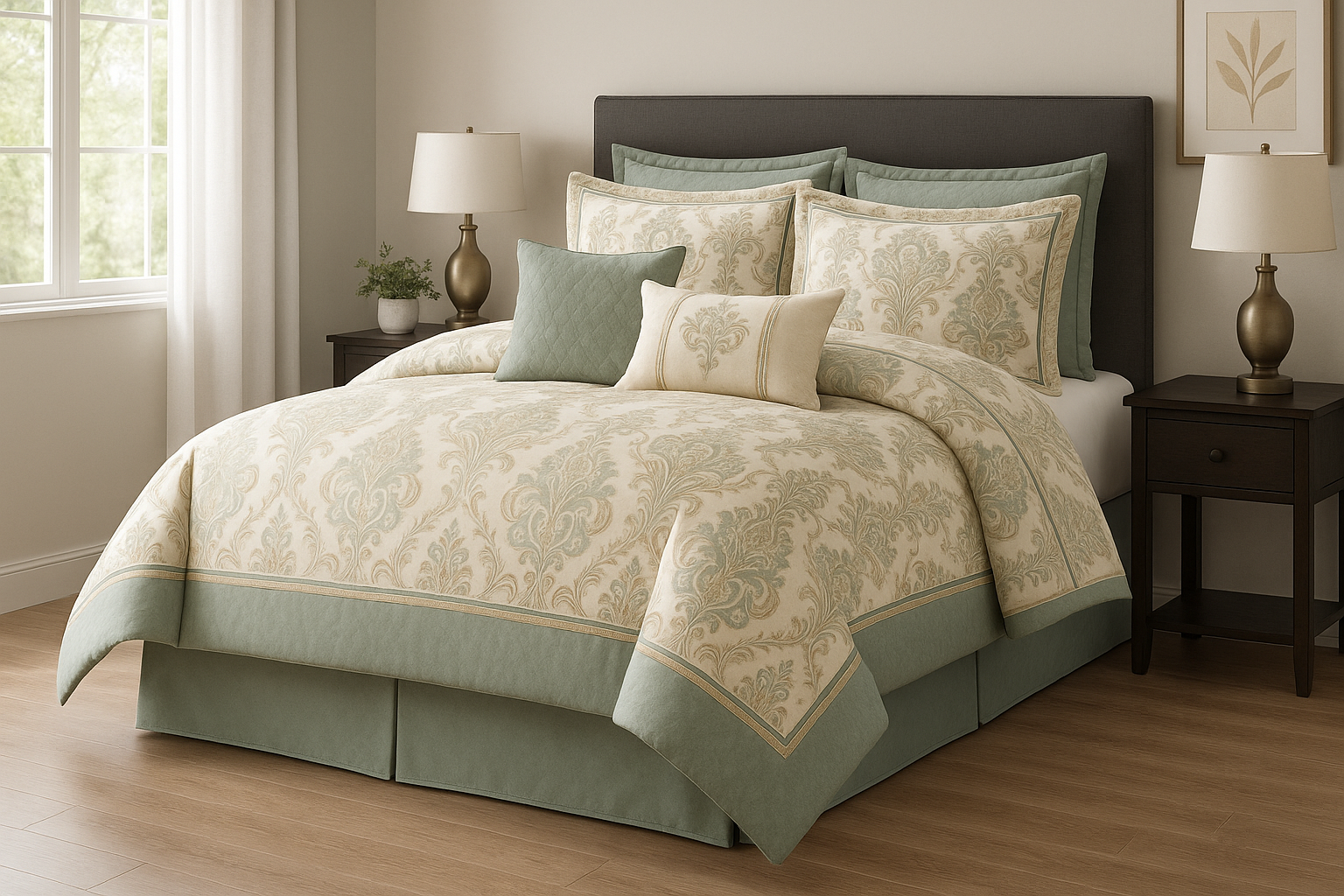 7pc Comforter Set Cotton