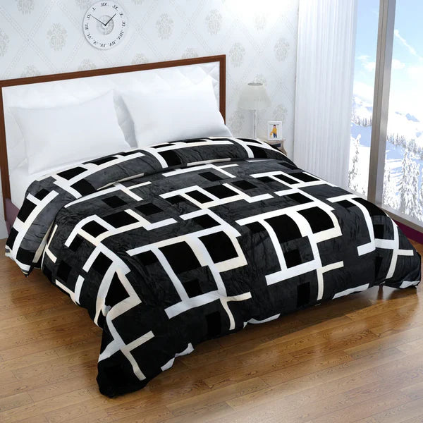 Luxury Summer AC  Blanket(Black White Box)