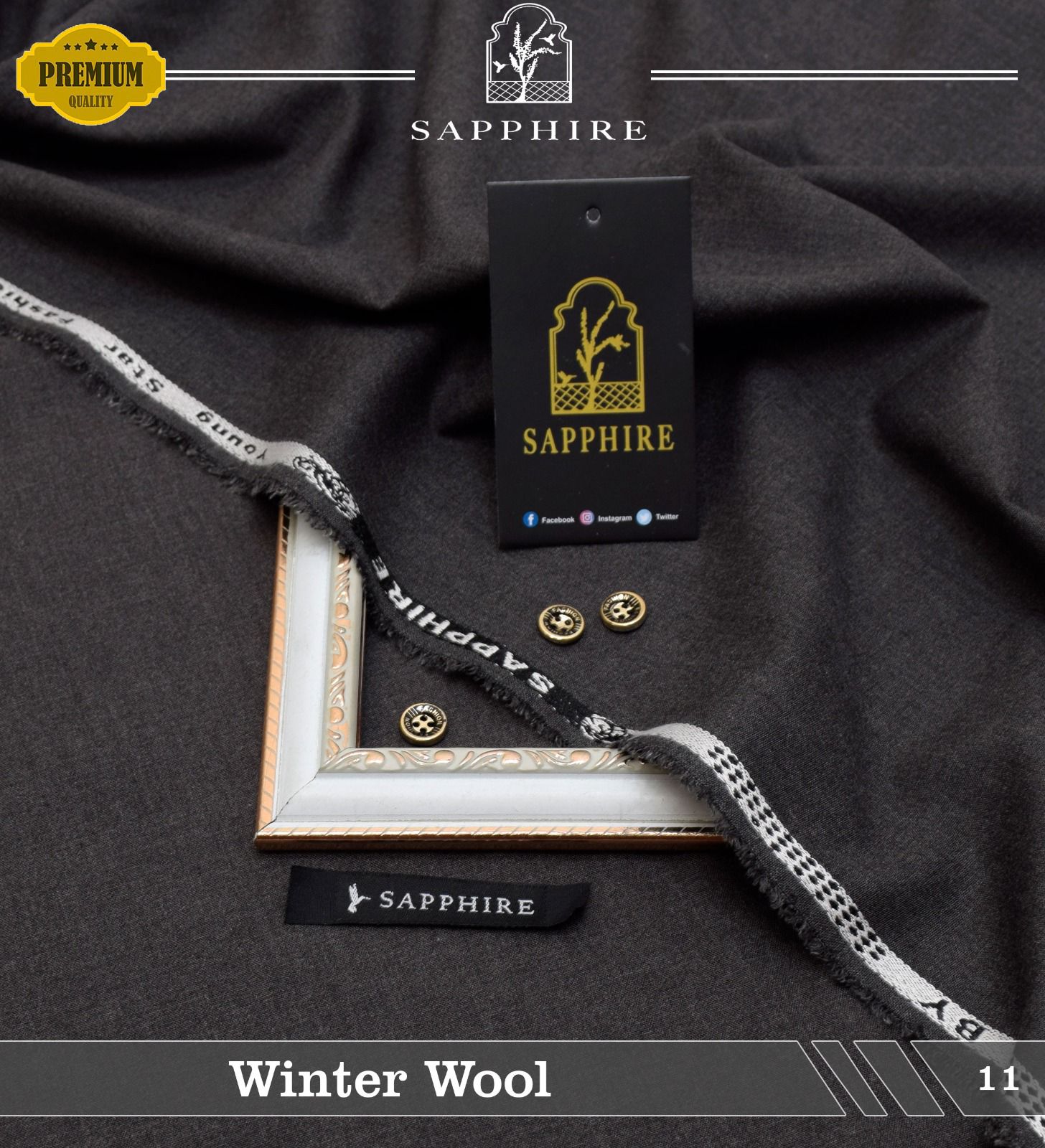 Sapphire Men’s Premium Wool Suits (DZN-2257)