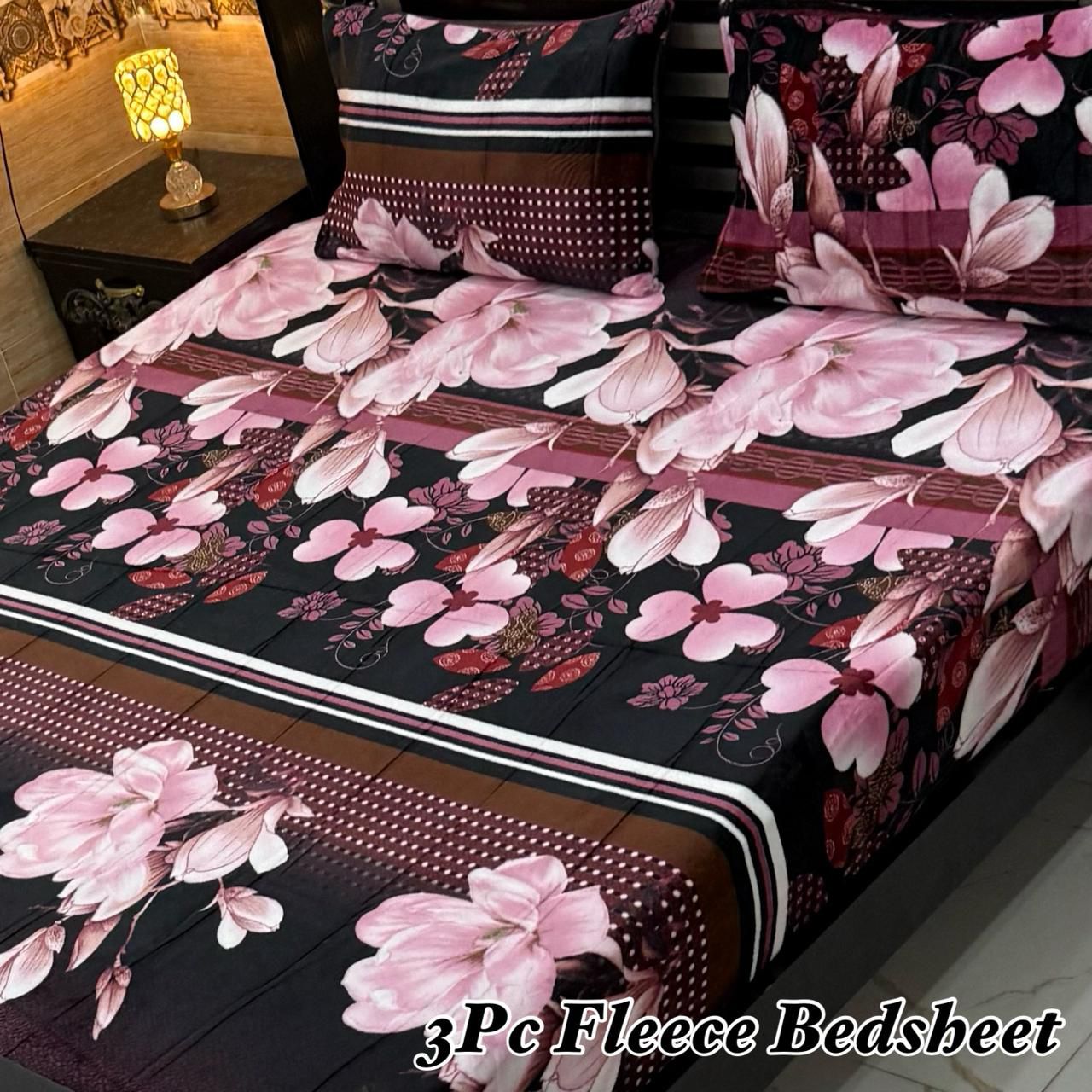 3PCS FLEES BEDSHEET (big box) DZN 8855
