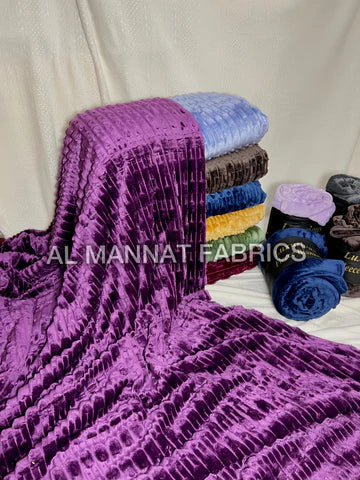 Flannel Fleece Embossed Plain Blanket