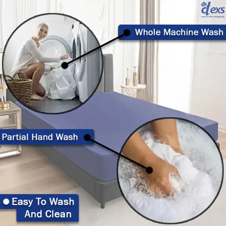 Waterproof Mattress Protector Covers – NAVY-BLUE