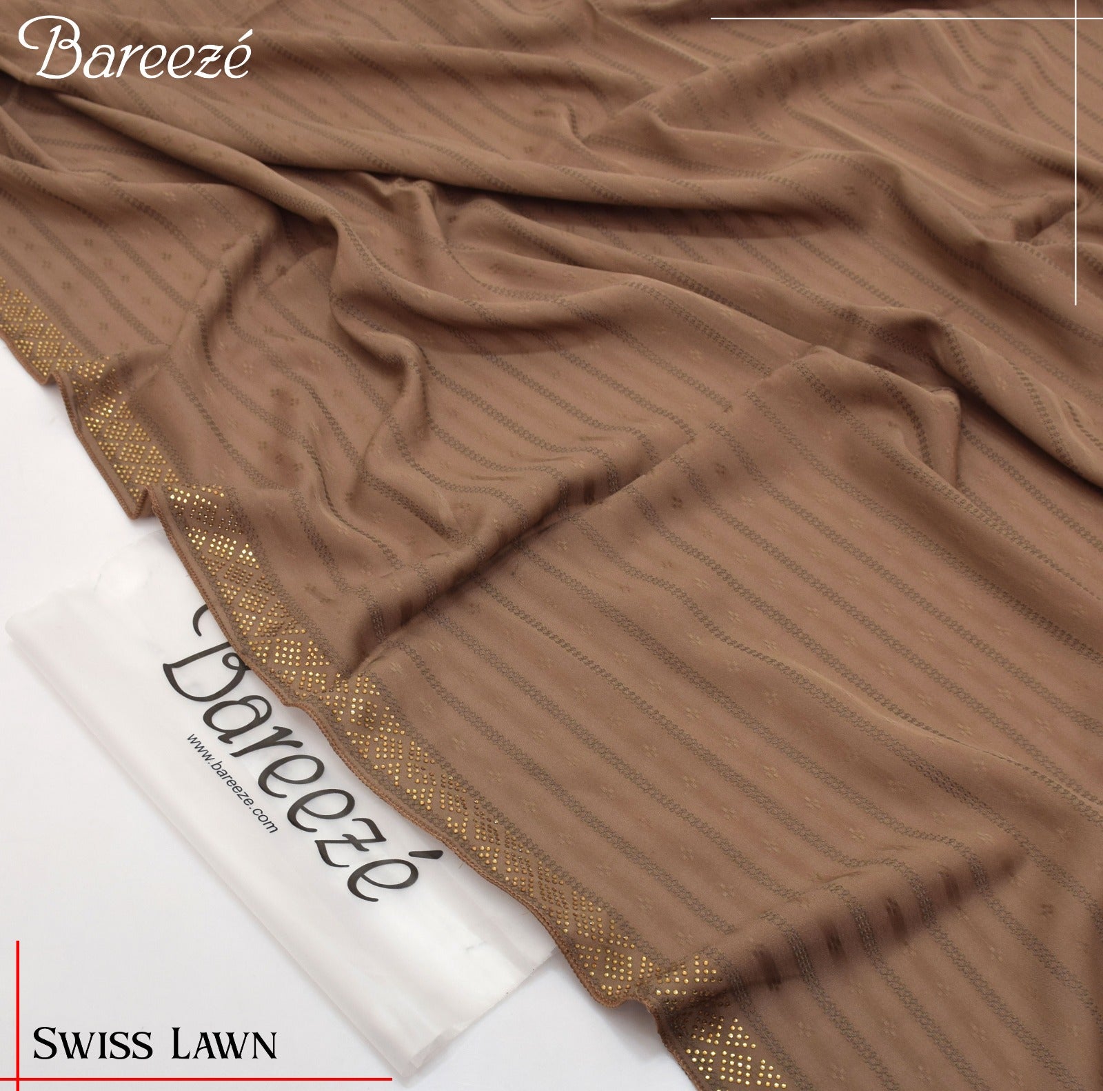 Bareeze  Lawn Shawl ( Dzg & no 1020 )