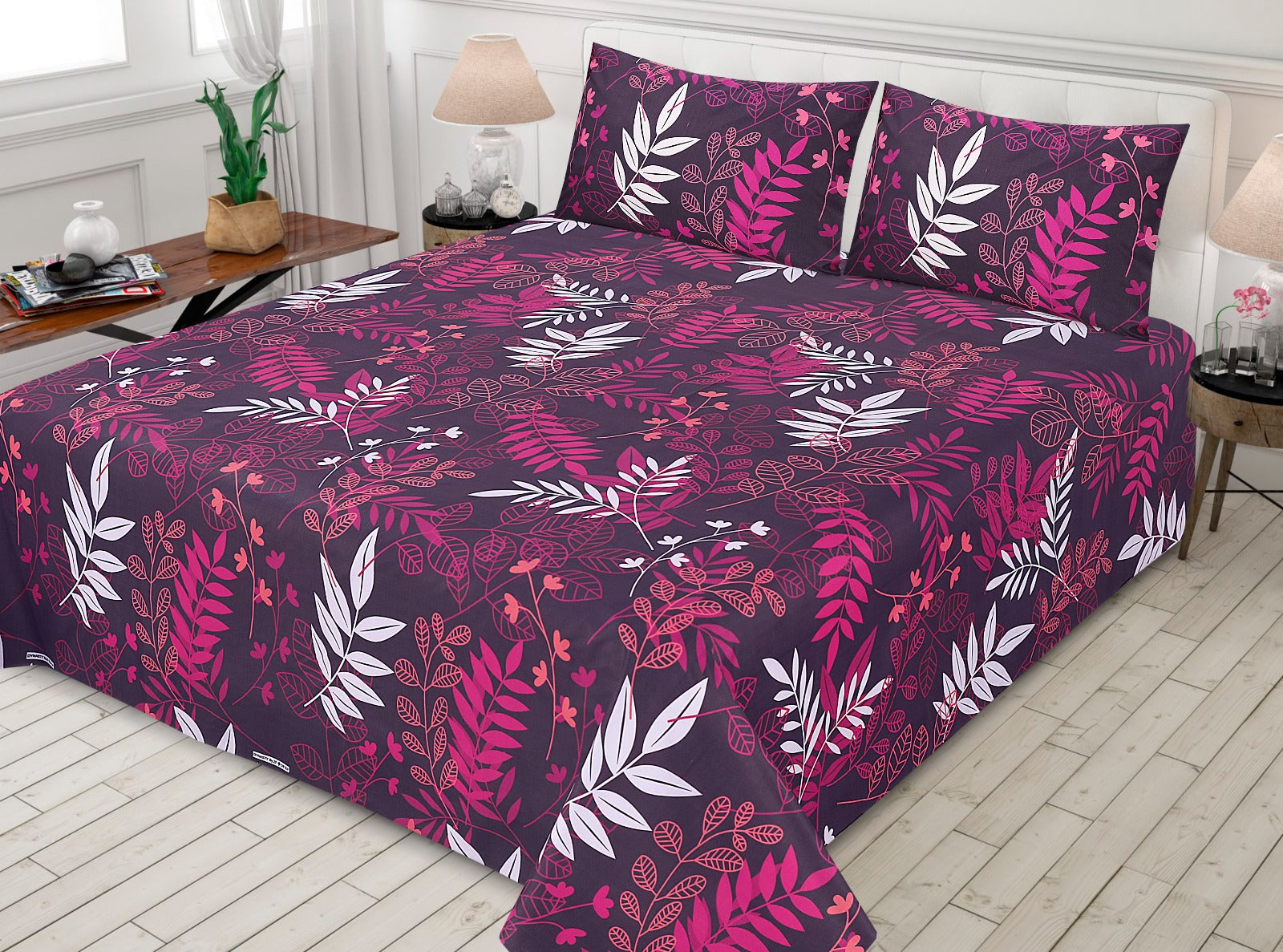 Gul Ahmed-King cotton bedsheet 3 pcs