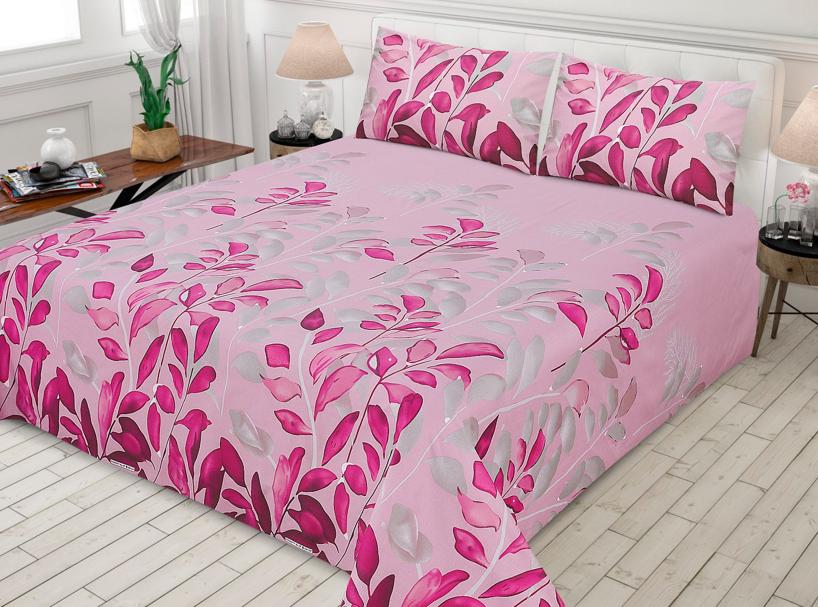 Gul Ahmed-King cotton bedsheet 3 pcs