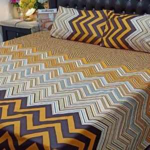 Gul Ahmed-King cotton bedsheet 3 pcs