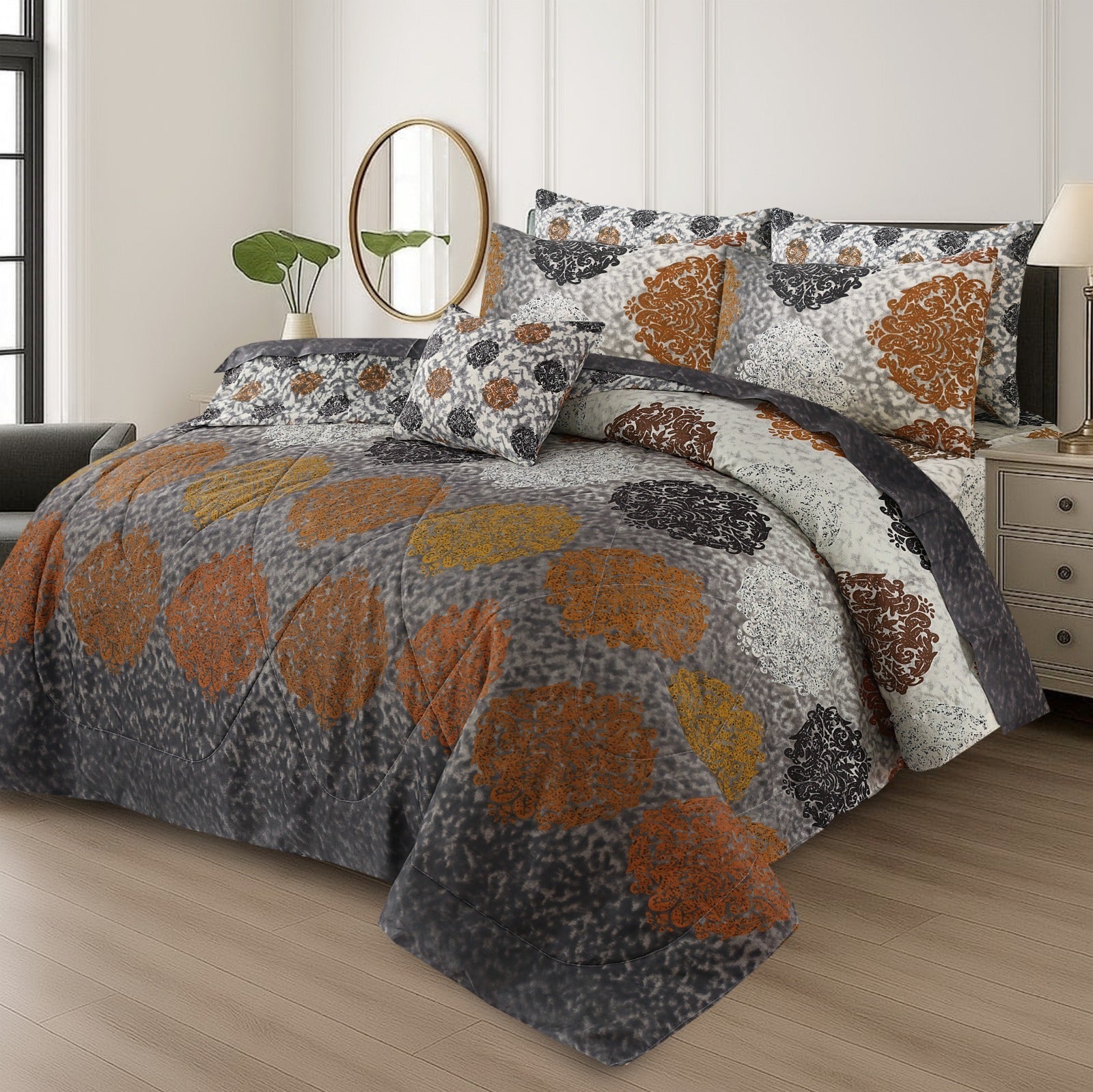King Cotton Comfurter set 7pcs(Design MZk-247)