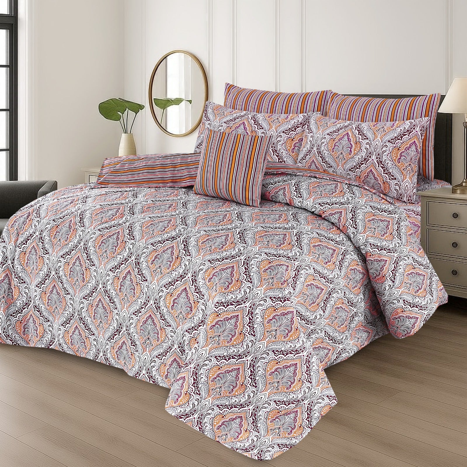 King Cotton Comfurter set 7pcs(Design MZk-251)