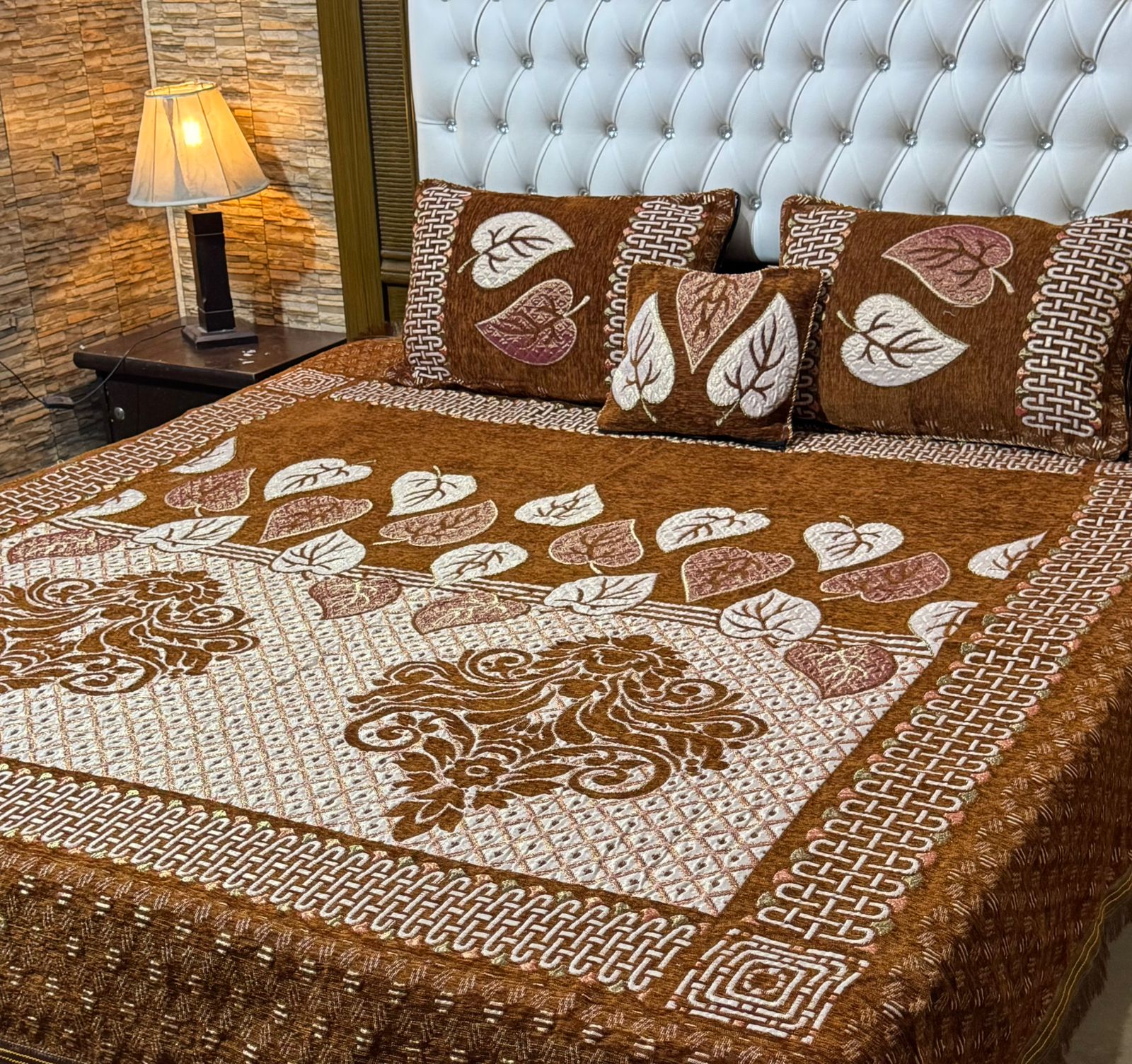 4Pc Velvet Jaquard Bedsheet (Ds No 1012)