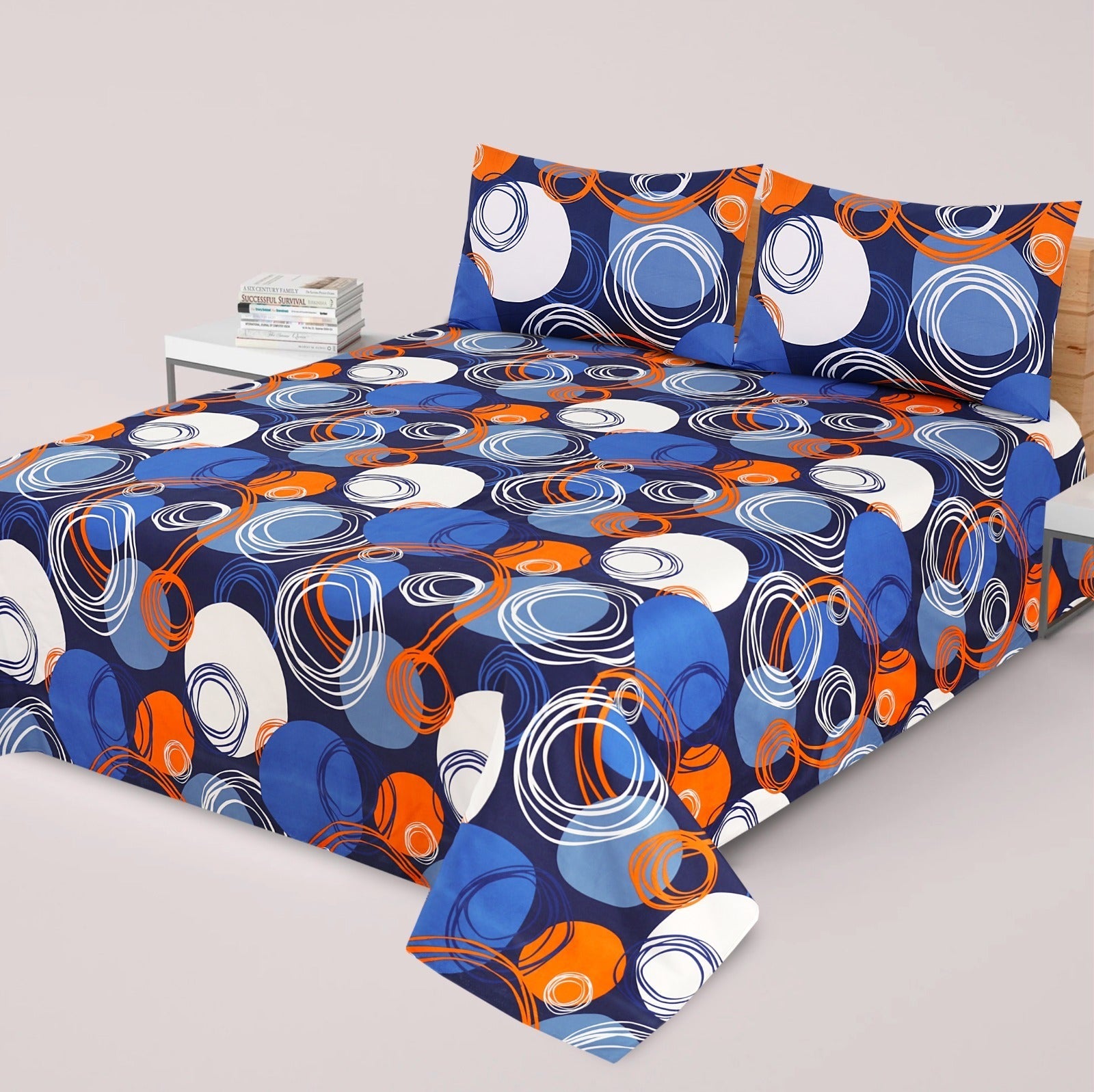 Gul Ahmed-King cotton bedsheet 3 pcs