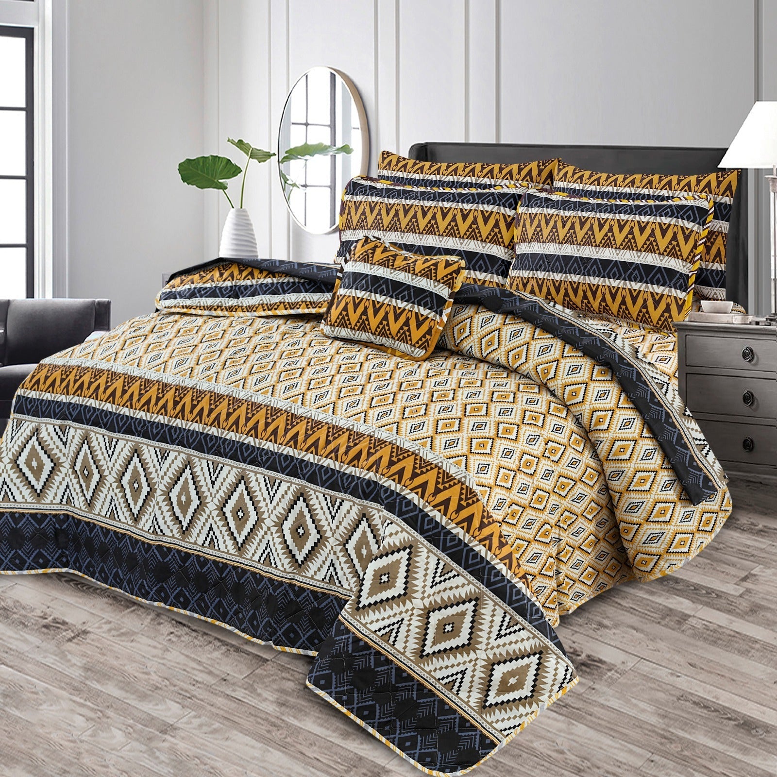 King Cotton Comfurter set 7pcs(Design MZk-268)