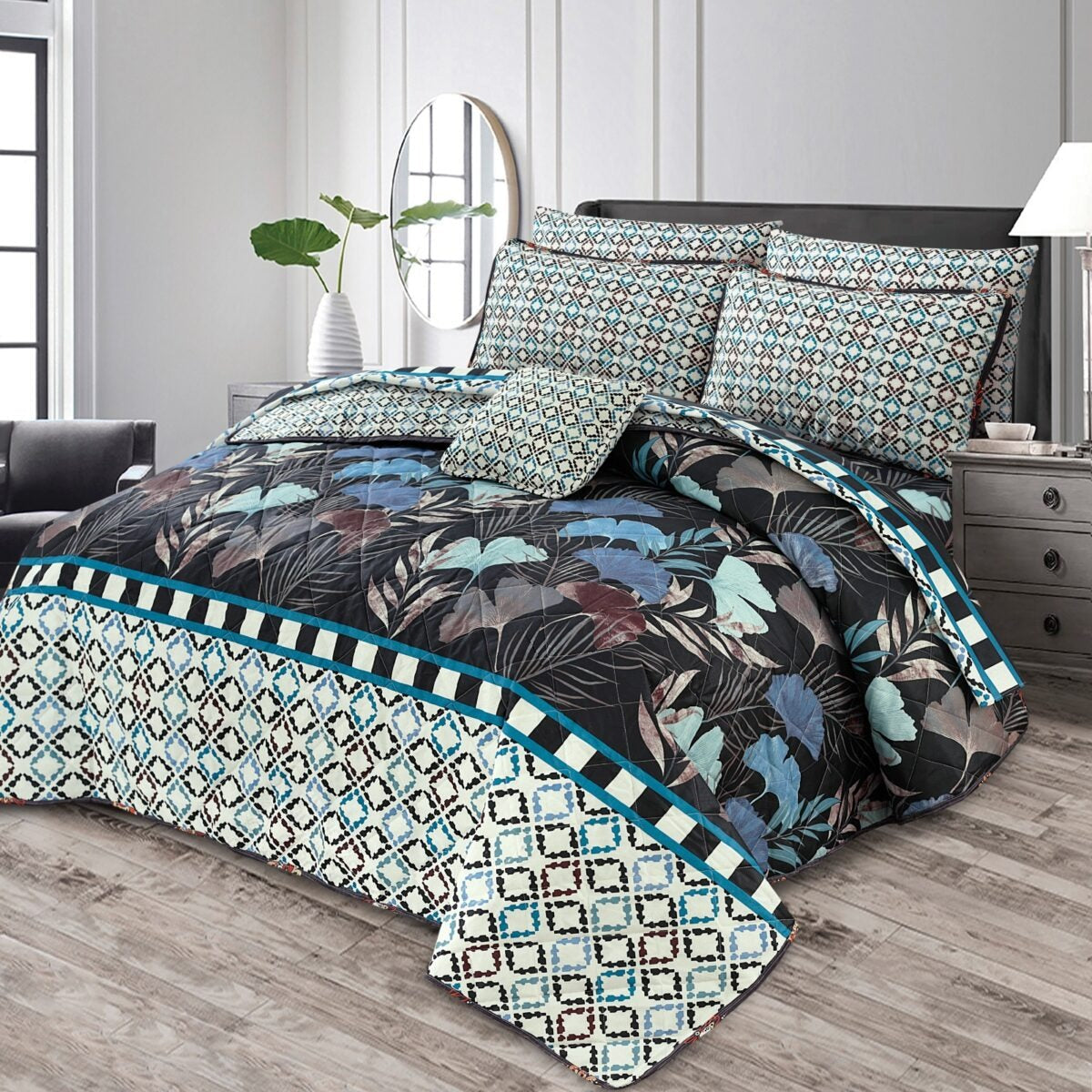 King Cotton Comfurter set 7pcs(Design MZk-264)