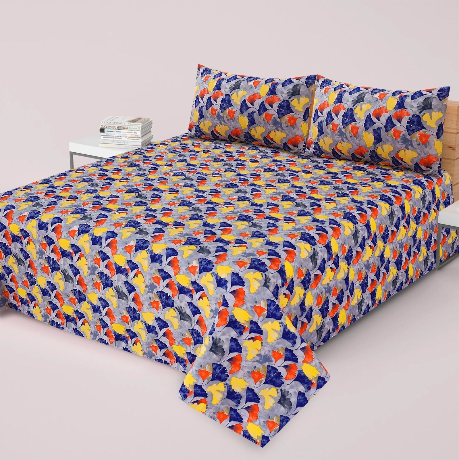 Gul Ahmed-King cotton bedsheet 3 pcs