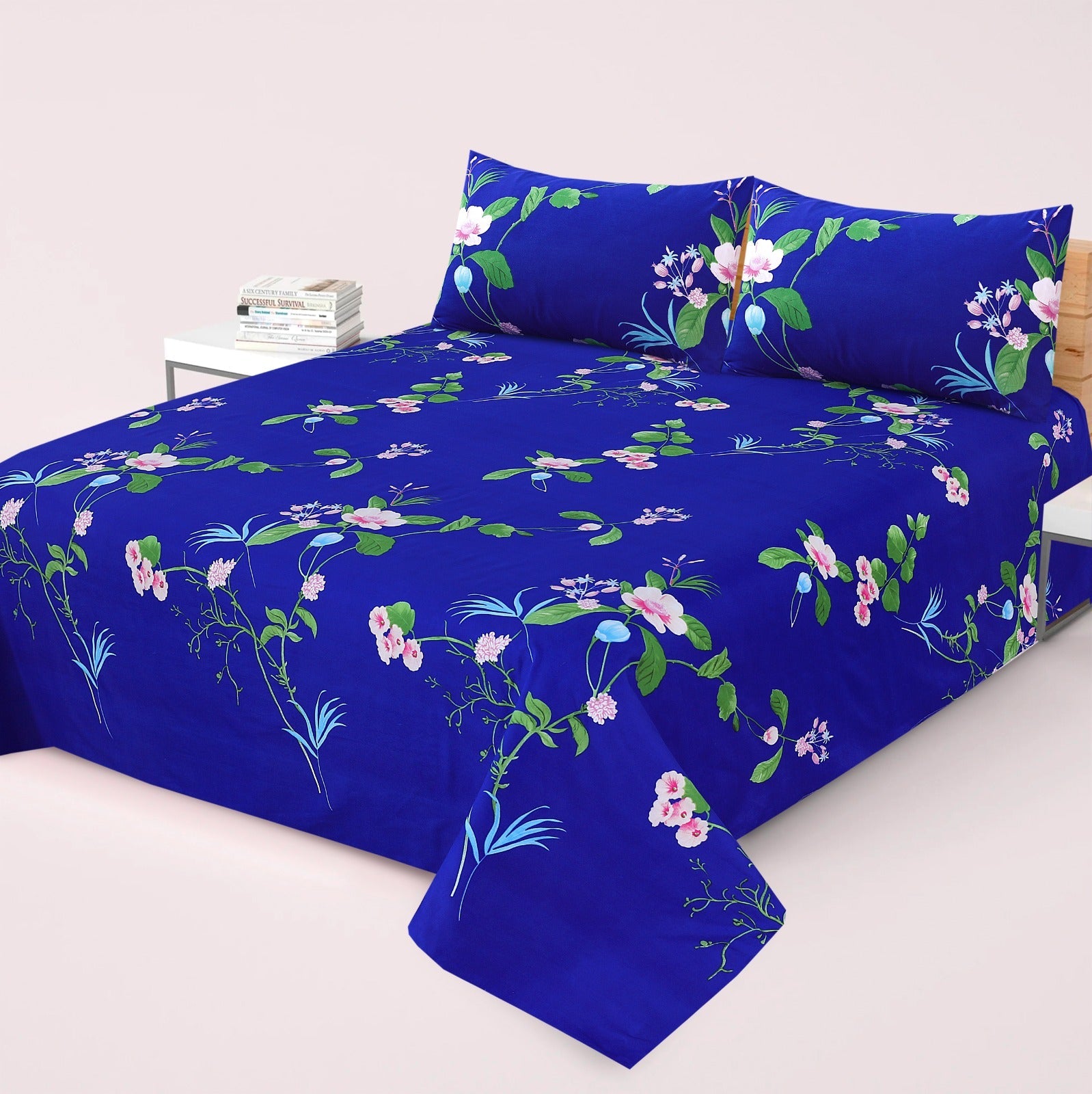 Gul Ahmed-King cotton bedsheet 3 pcs