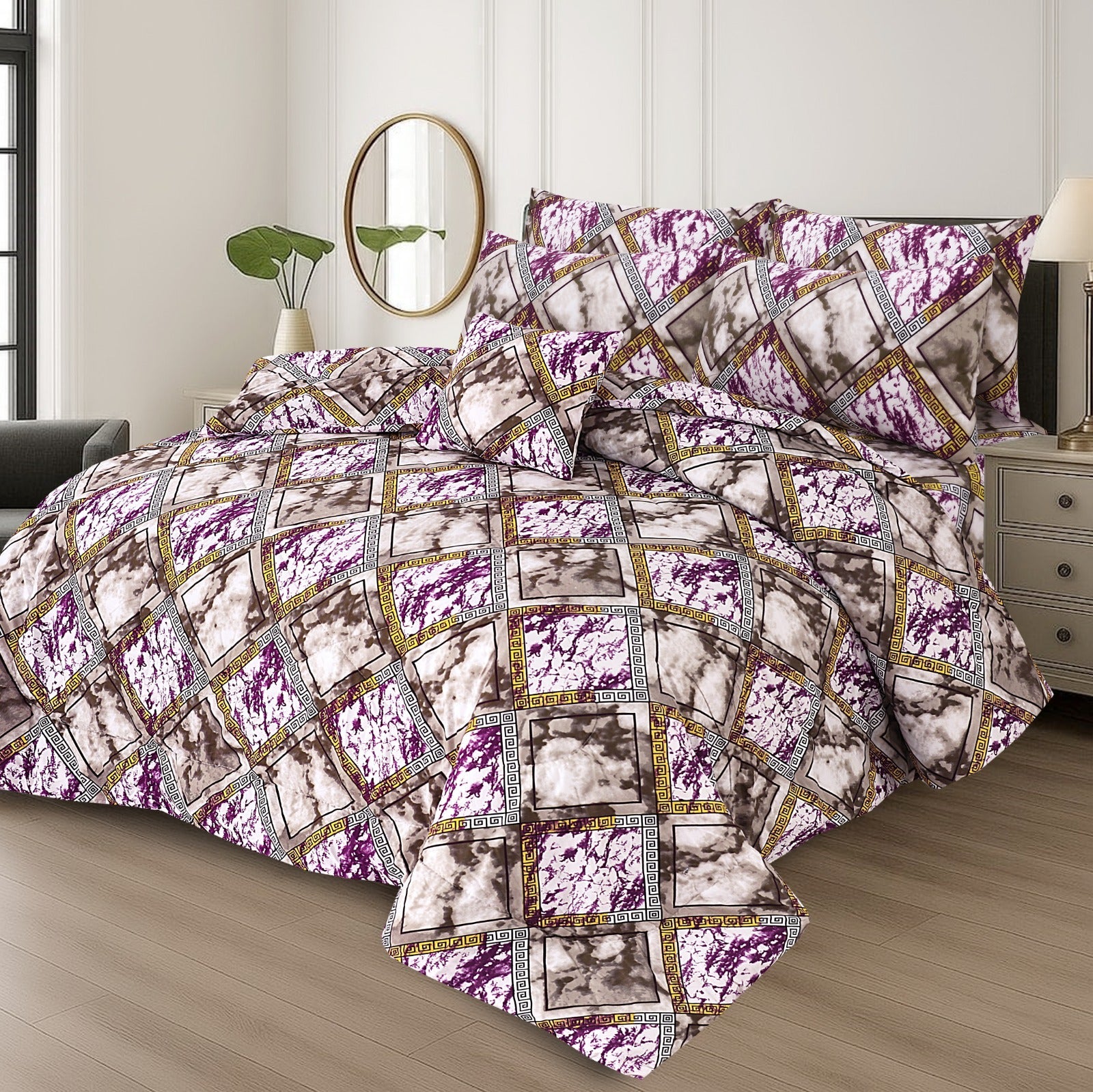 King Cotton Comfurter set 7pcs(Design MZk-274)