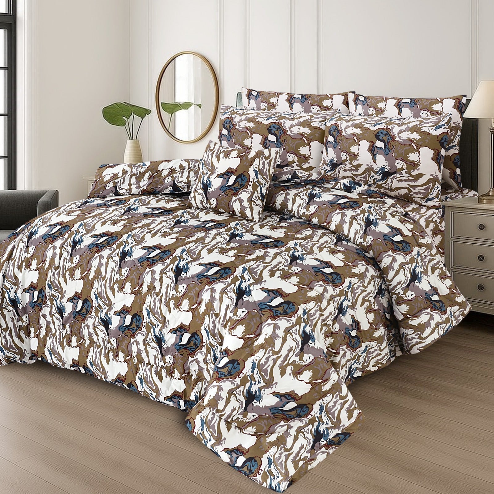 King Cotton Comfurter set 7pcs(Design MZk-277)