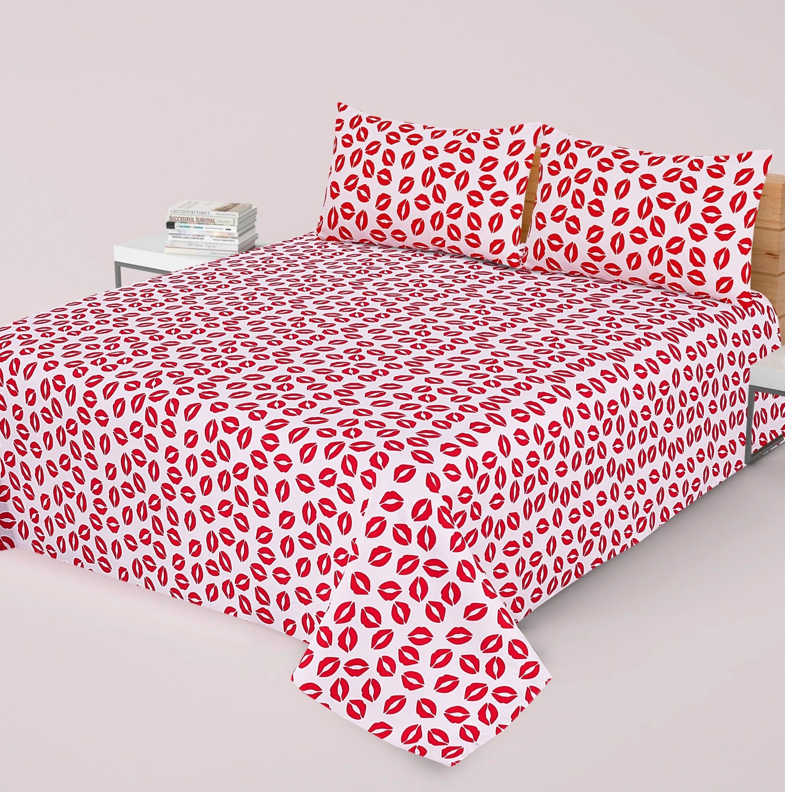 Gul Ahmed-King cotton bedsheet 3 pcs