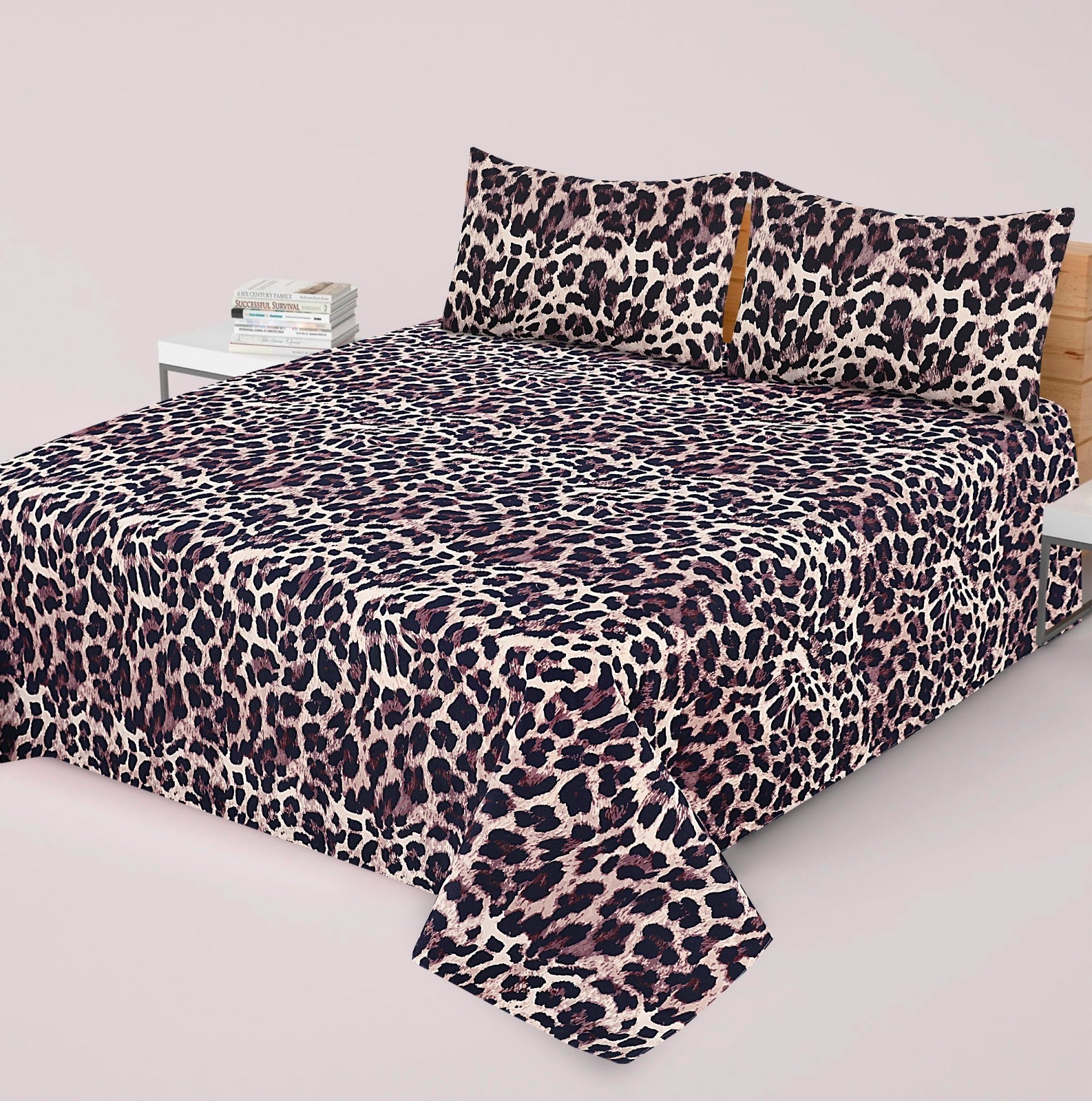 Gul Ahmed-King cotton bedsheet 3 pcs