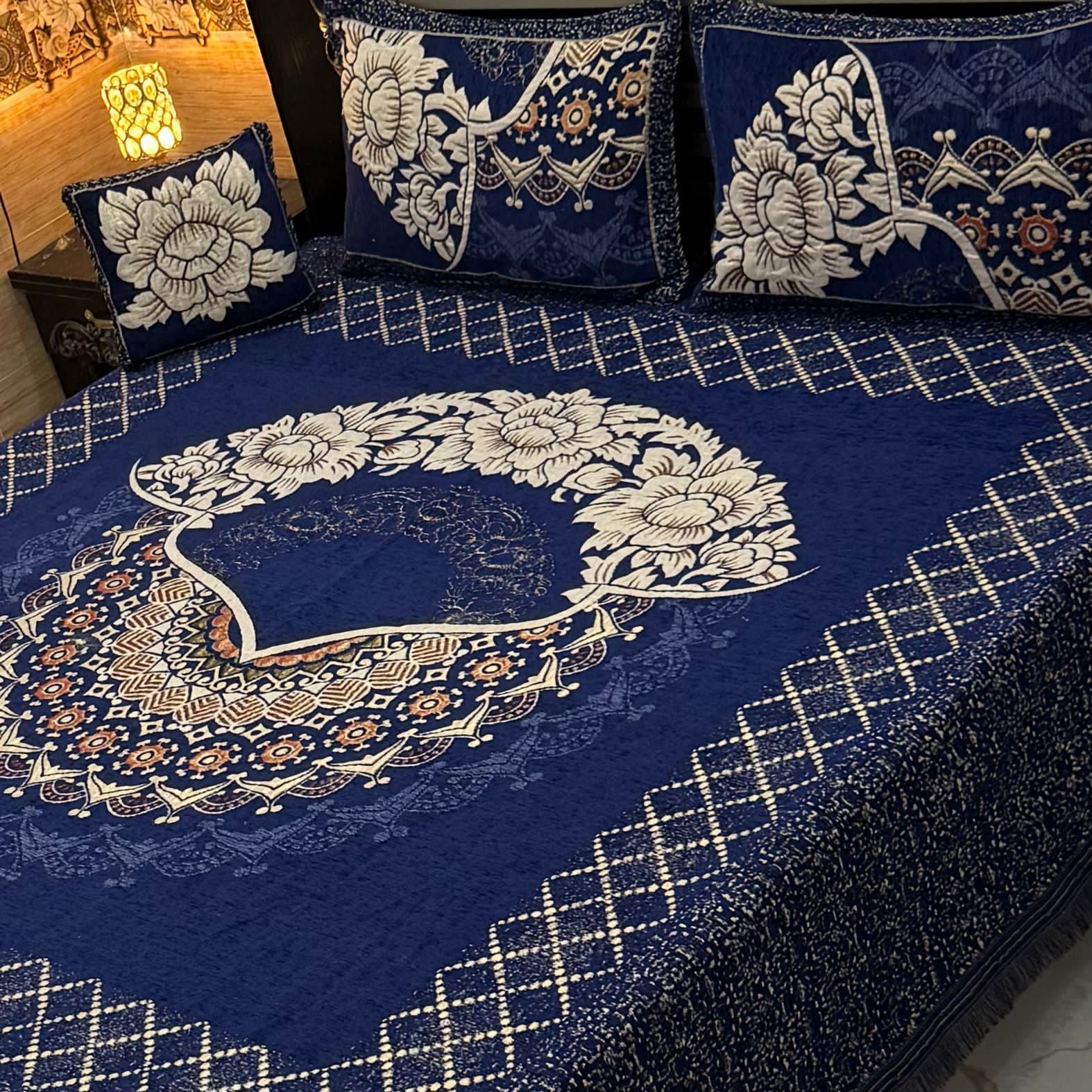 4Pc Velvet Jaquard Bedsheet (Ds No 1059)