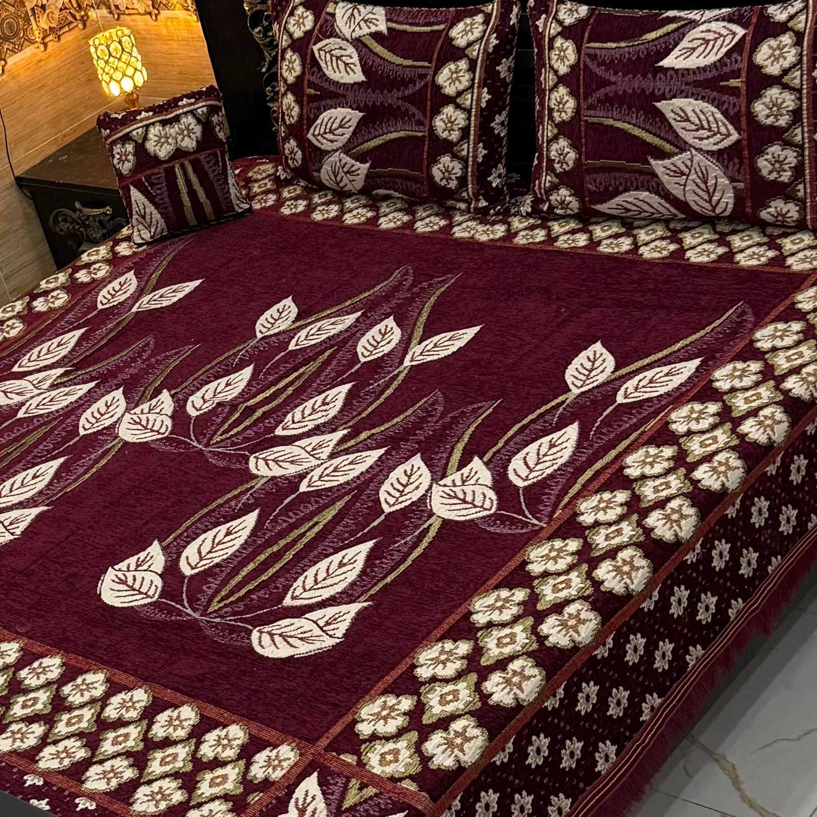 4Pc Velvet Jaquard Bedsheet (Ds No 1078)