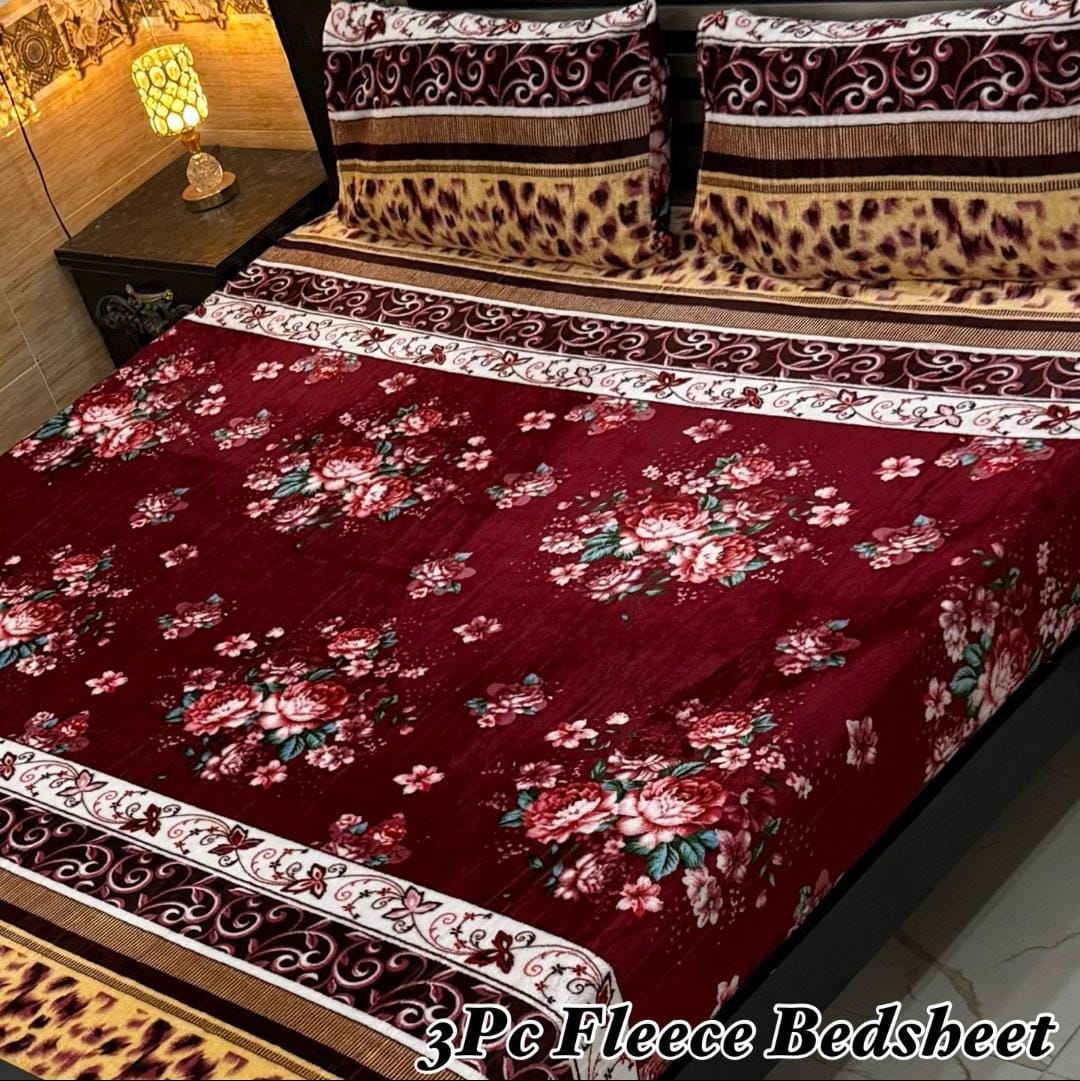 3PCS FLEES BEDSHEET (big box) DZN 8878