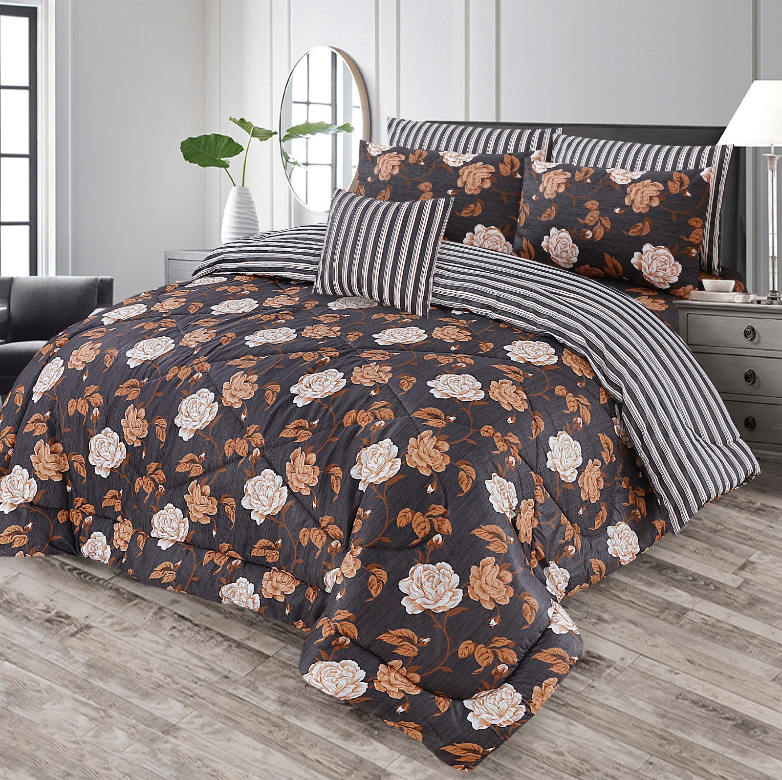 7 pcs Comforter Set(Design MZk-329)