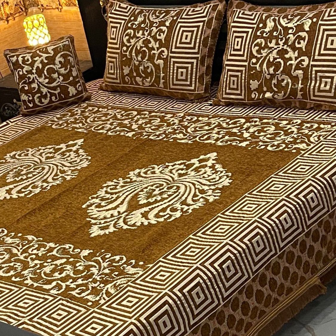4Pc Velvet Jaquard Bedsheet (Ds No 1098)