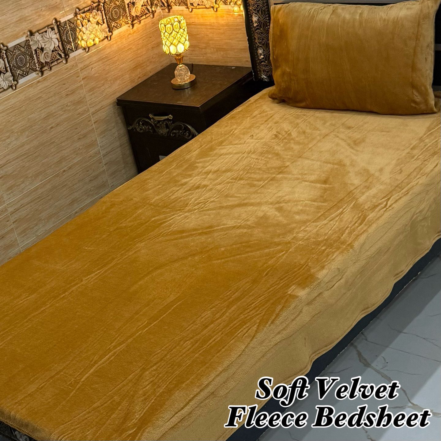 Single Soft Velvet Fleece Bedsheet