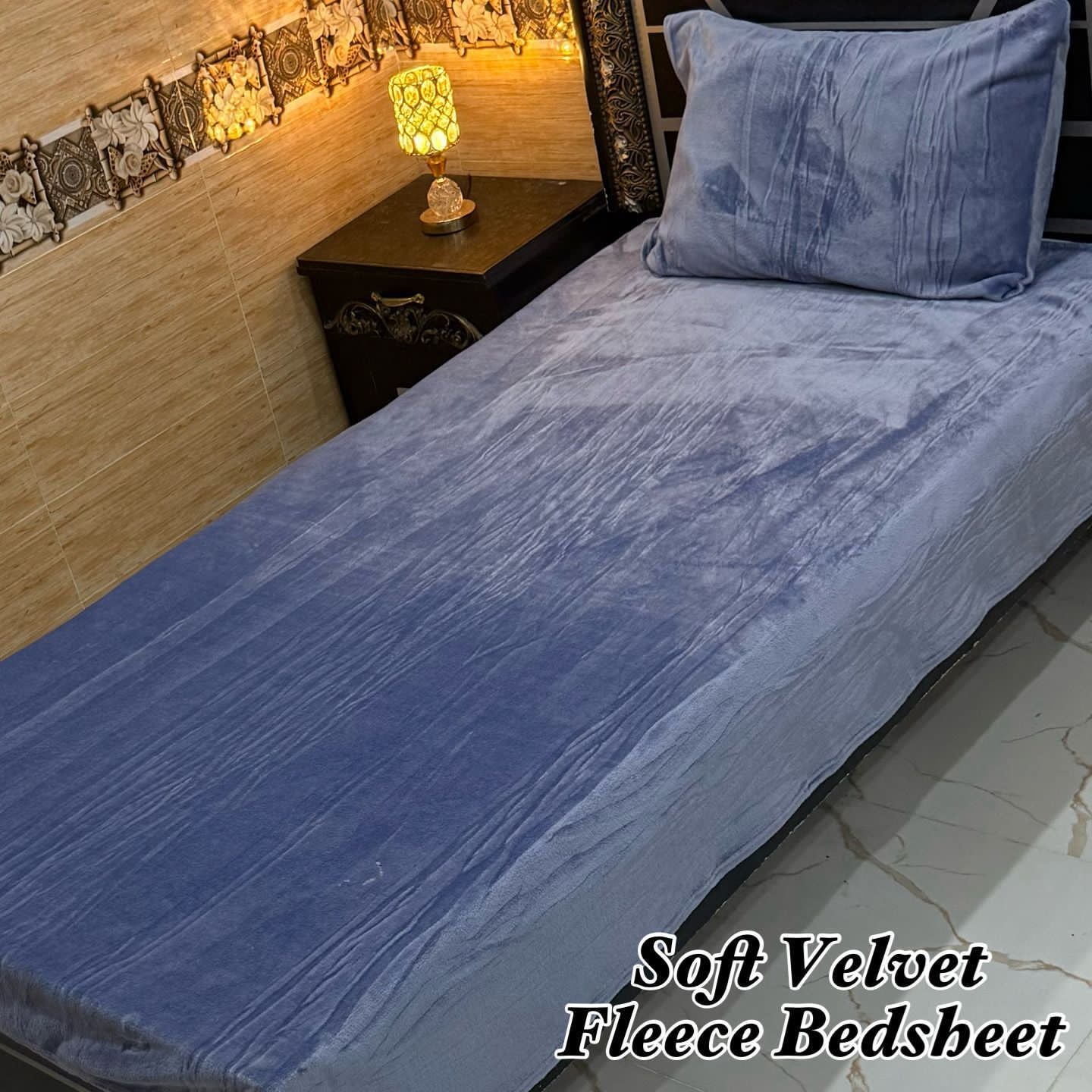 Single Soft Velvet Fleece Bedsheet
