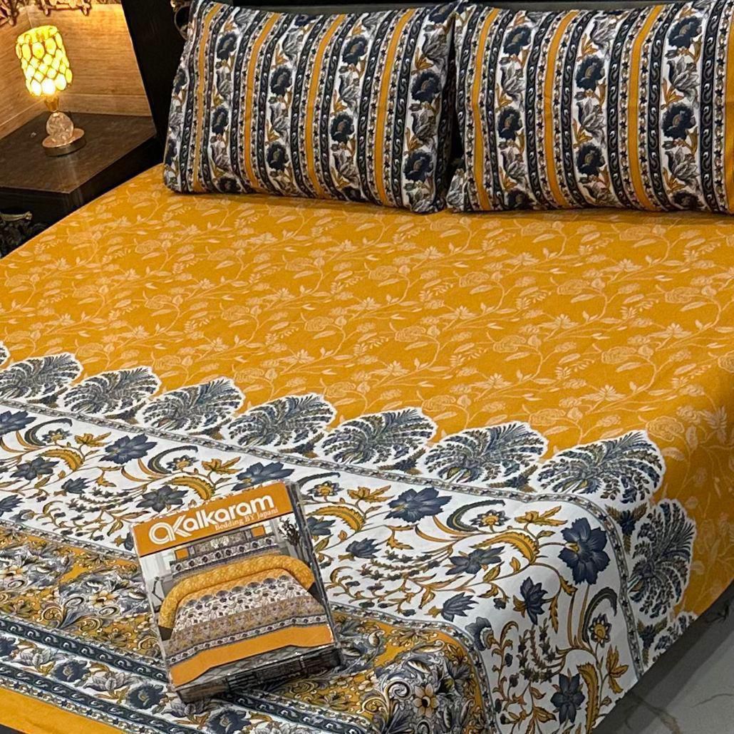 PRINTED PURE COTTON BEDSHEET ( DZN ) 6048