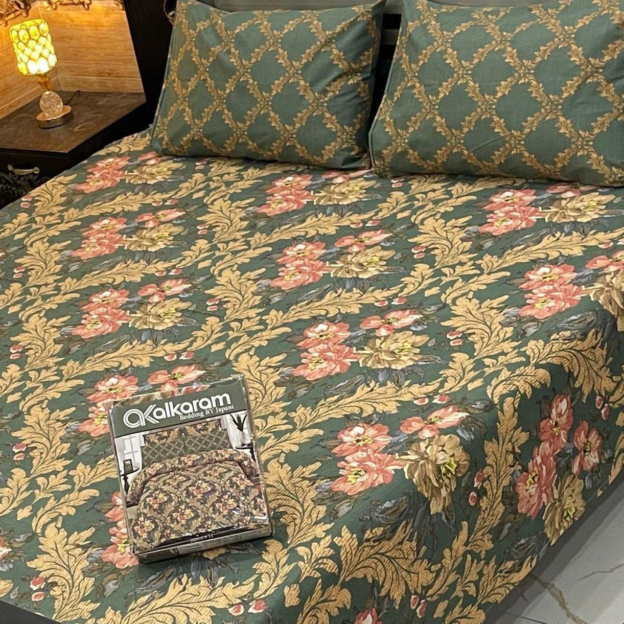PRINTED PURE COTTON BEDSHEET ( DZN ) 6056