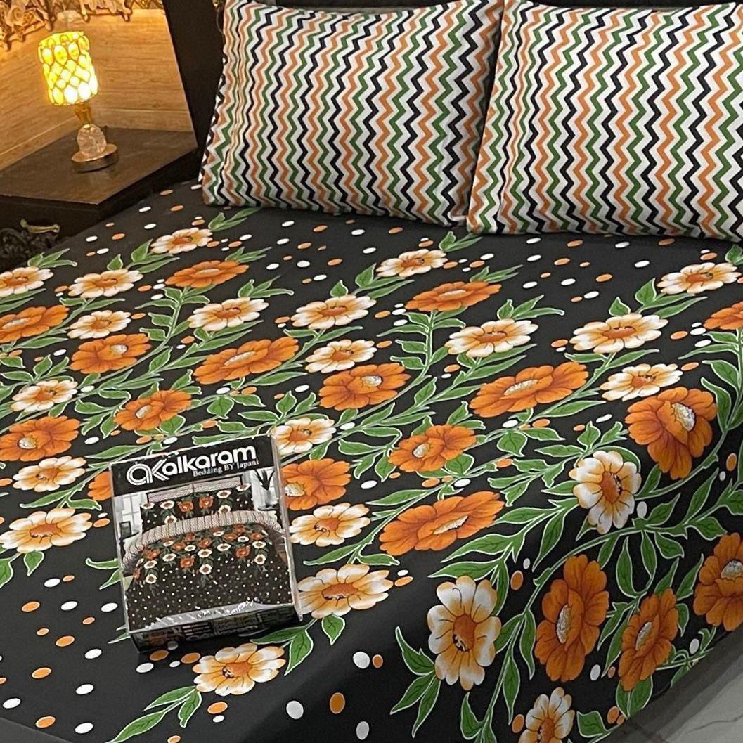 PRINTED PURE COTTON BEDSHEET ( DZN ) 6057