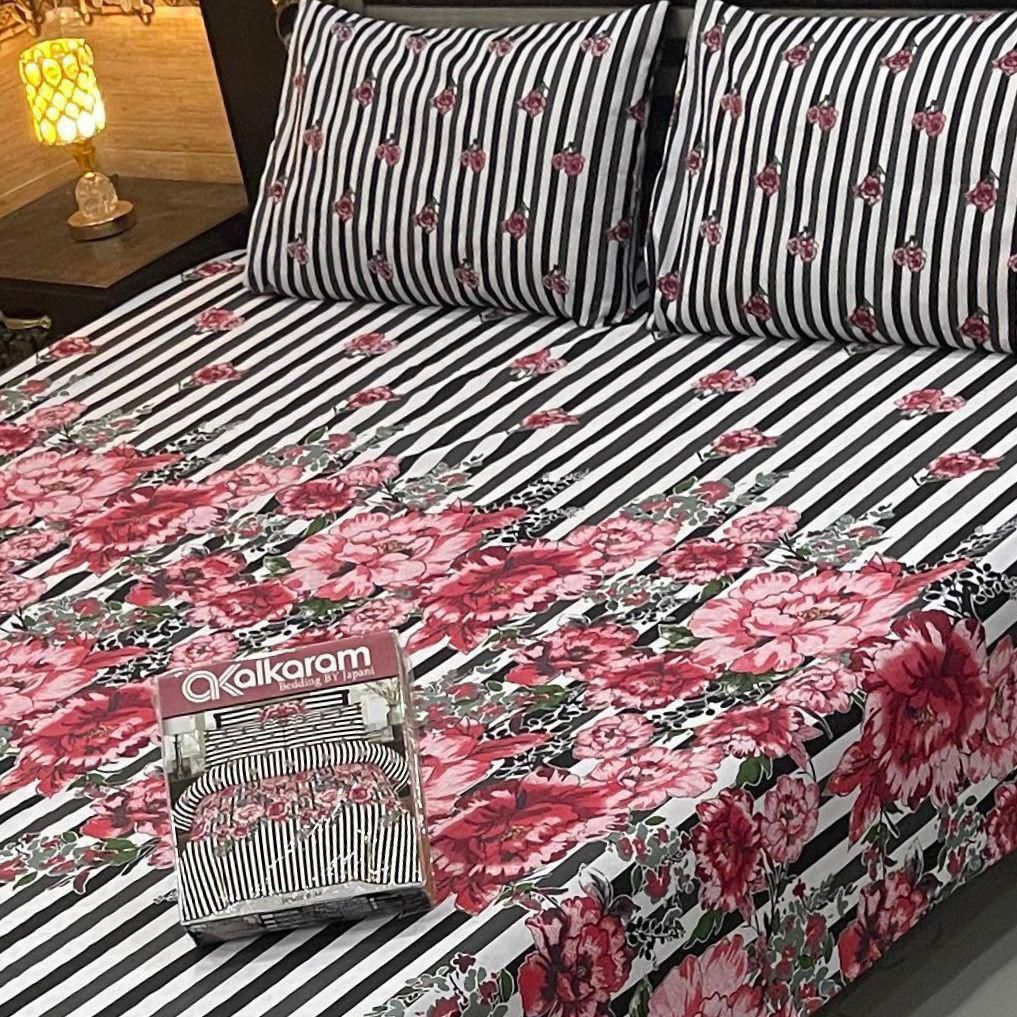 PRINTED PURE COTTON BEDSHEET ( DZN ) 6066