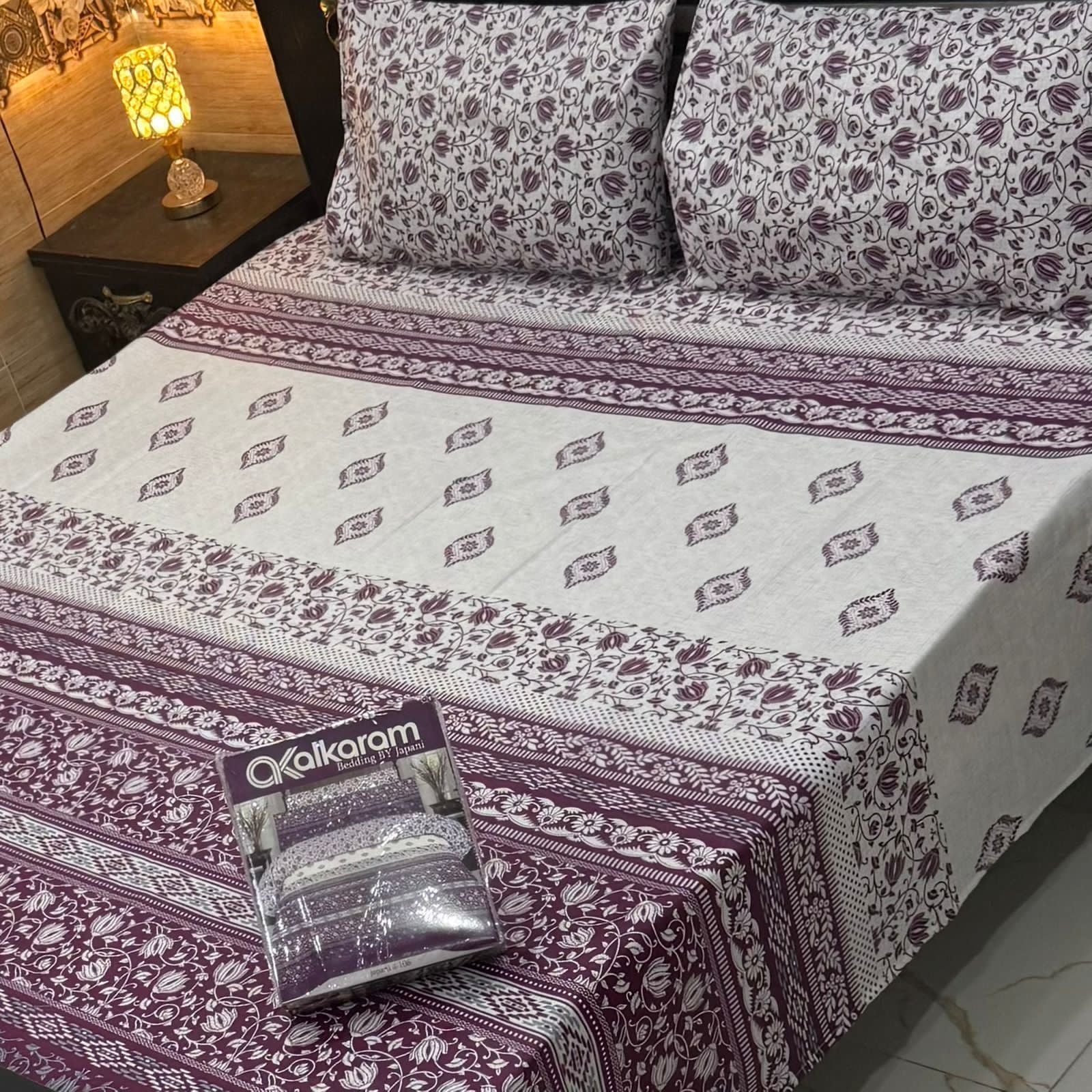 PRINTED PURE COTTON BEDSHEET ( DZN ) 6071