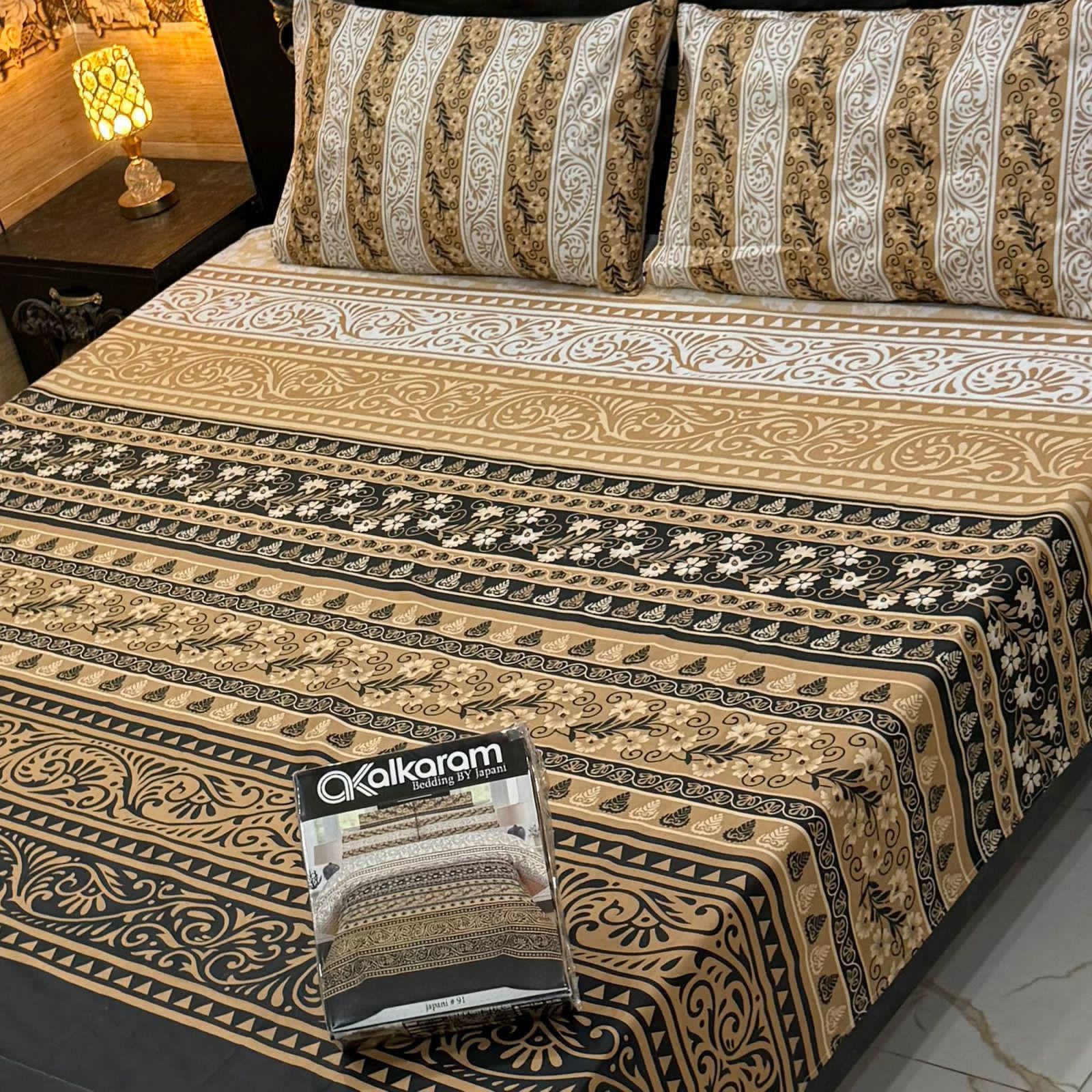 PRINTED PURE COTTON BEDSHEET ( DZN ) 6070