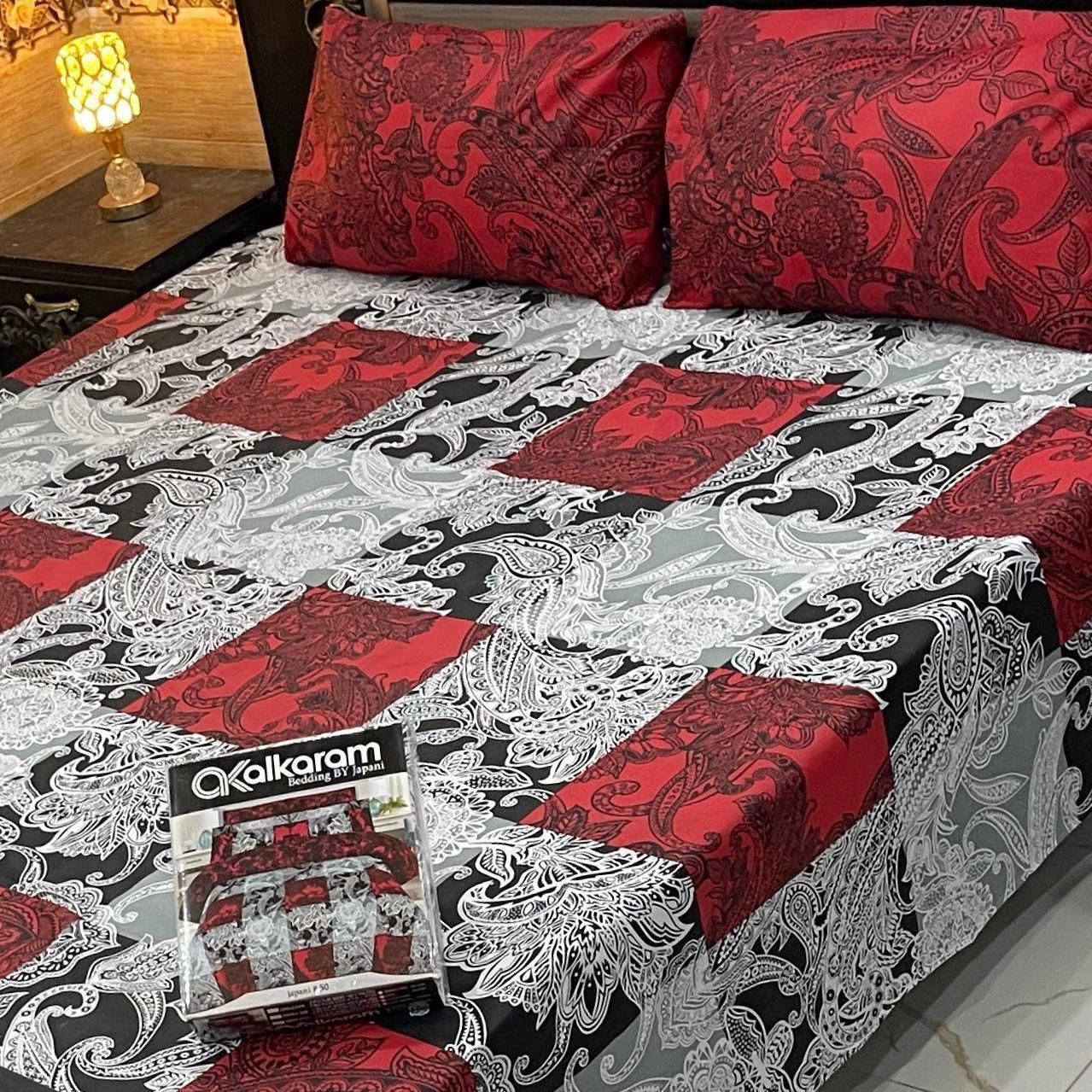 PRINTED PURE COTTON BEDSHEET ( DZN ) 6069