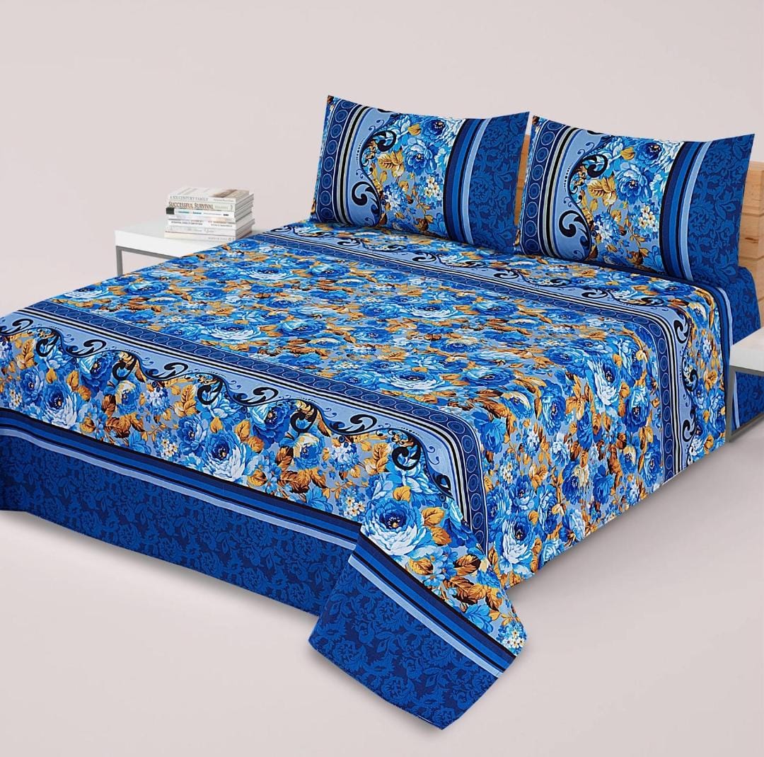 PRINTED PURE COTTON BEDSHEET ( DZN ) 6010