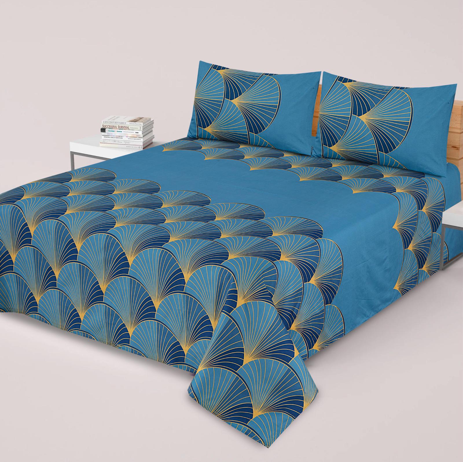 PRINTED PURE COTTON BEDSHEET ( DZN ) 6012