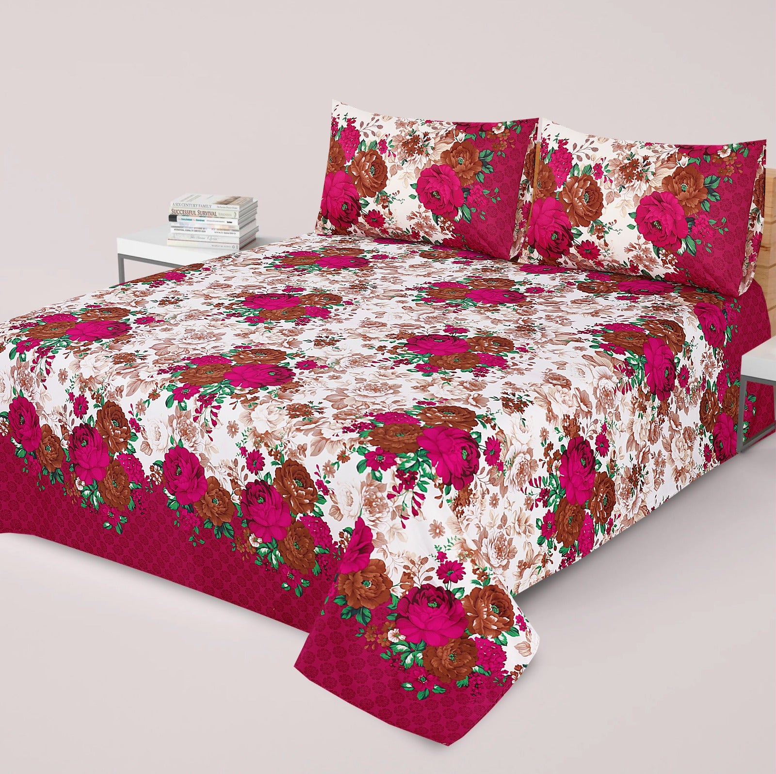 PRINTED PURE COTTON BEDSHEET ( DZN ) 6016