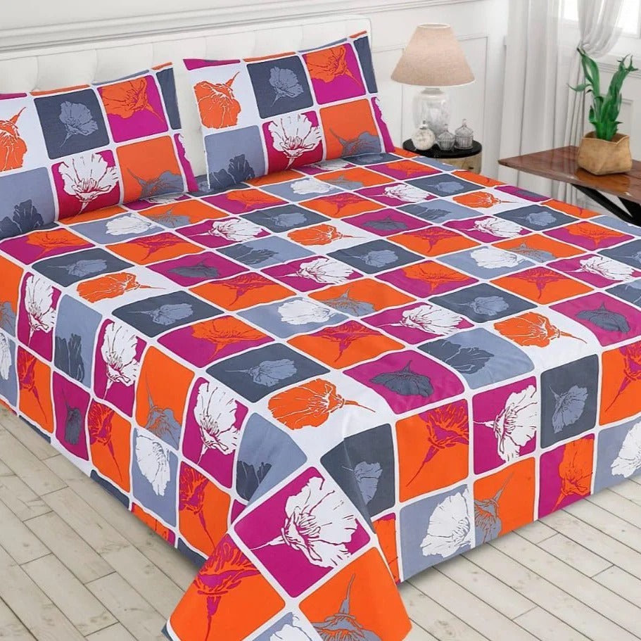 PRINTED PURE COTTON BEDSHEET ( DZN ) 6025