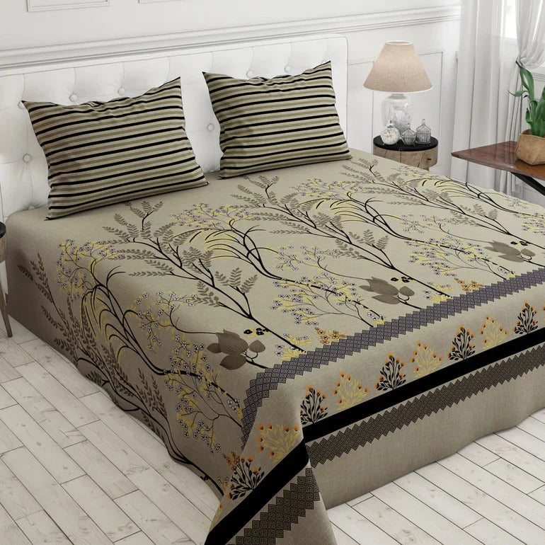 PRINTED PURE COTTON BEDSHEET ( DZN ) 6027