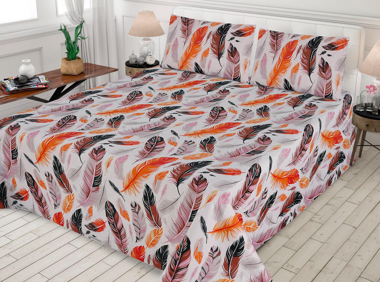 PRINTED PURE COTTON BEDSHEET ( DZN ) 6037