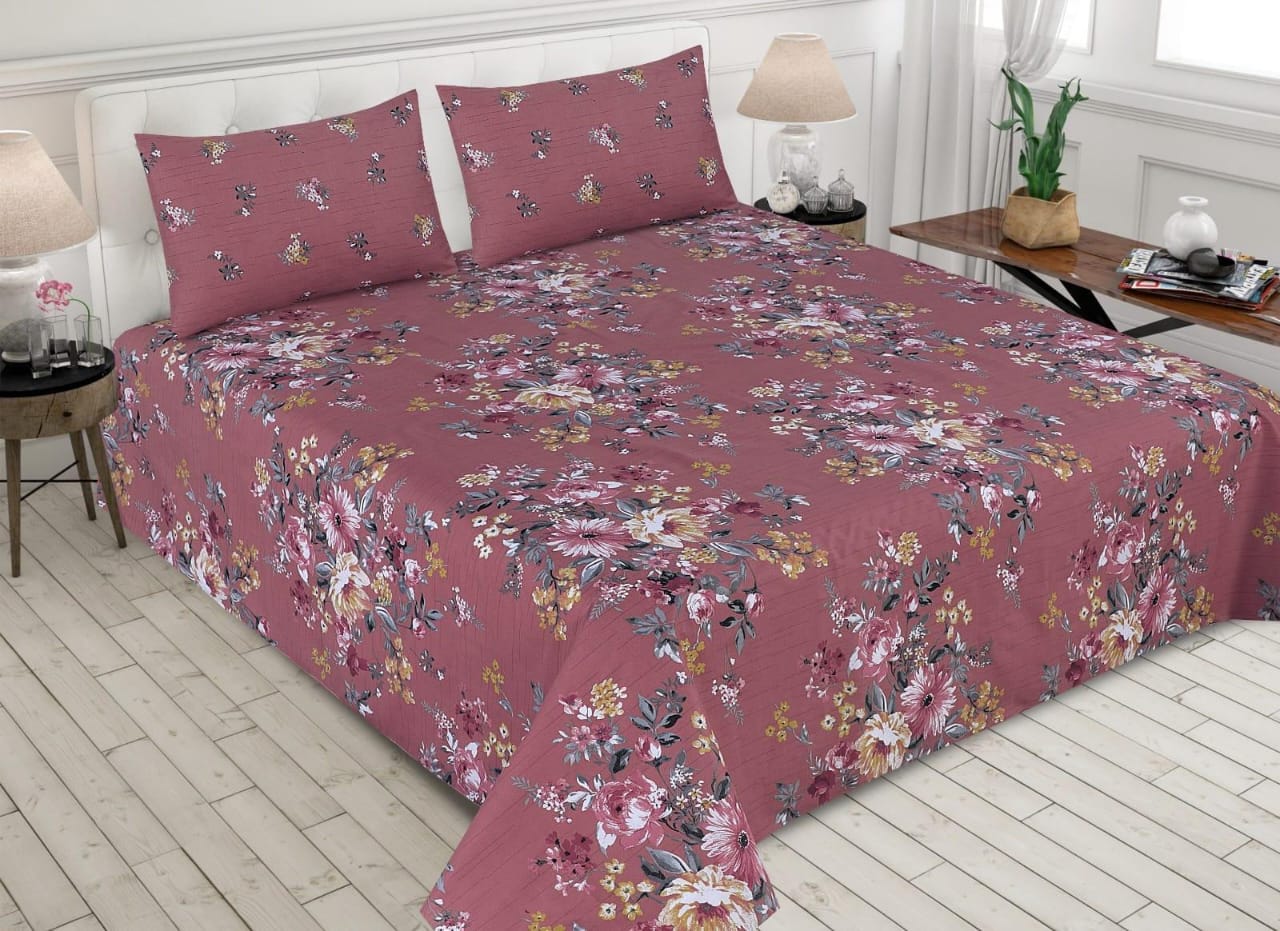 PRINTED PURE COTTON BEDSHEET ( DZN ) 6046