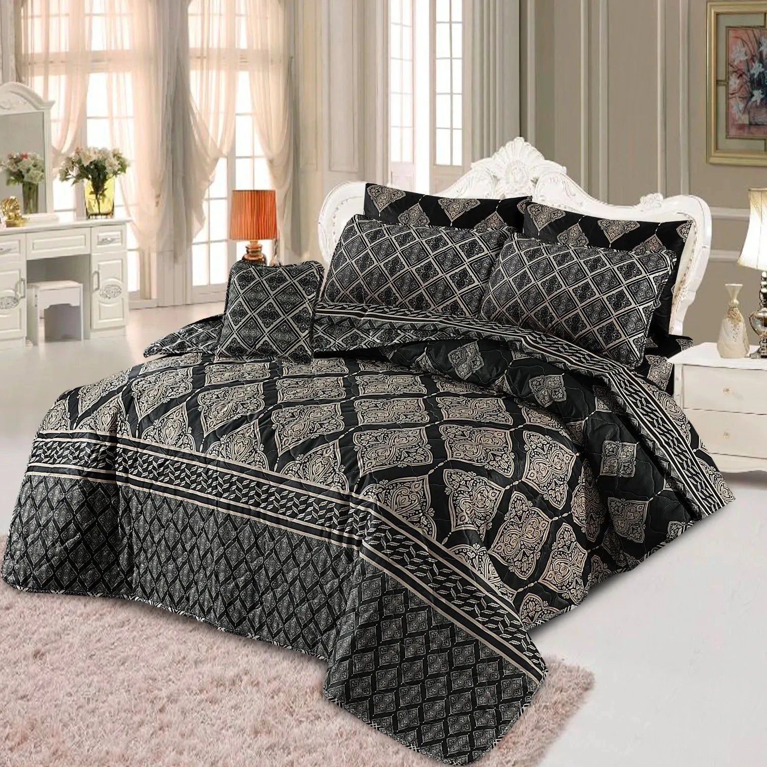 7 pcs Comforter Set(Design MZk-354)