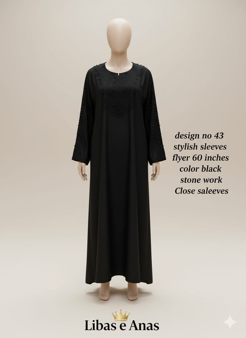 Fancy Stone Abaya