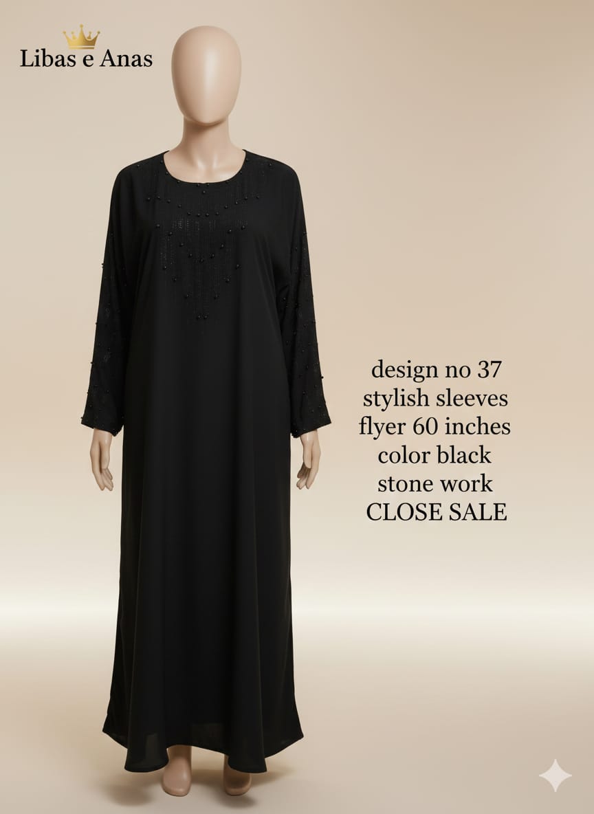 Fancy Stone Abaya