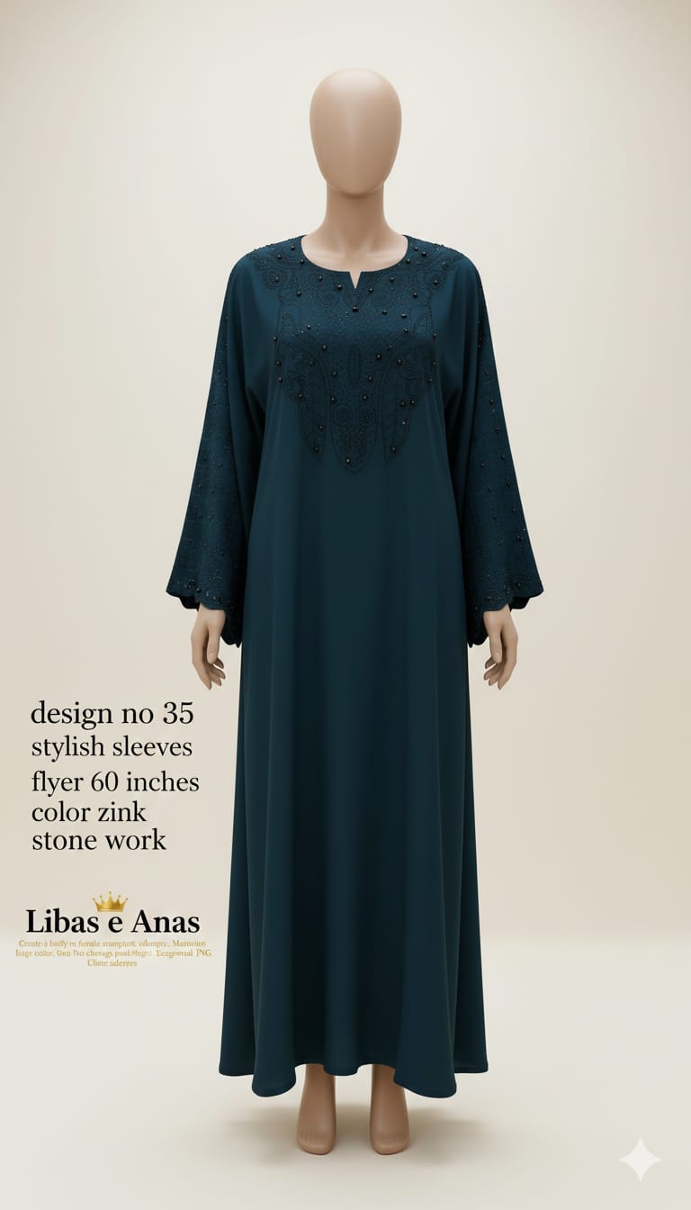 Fancy Stone Abaya
