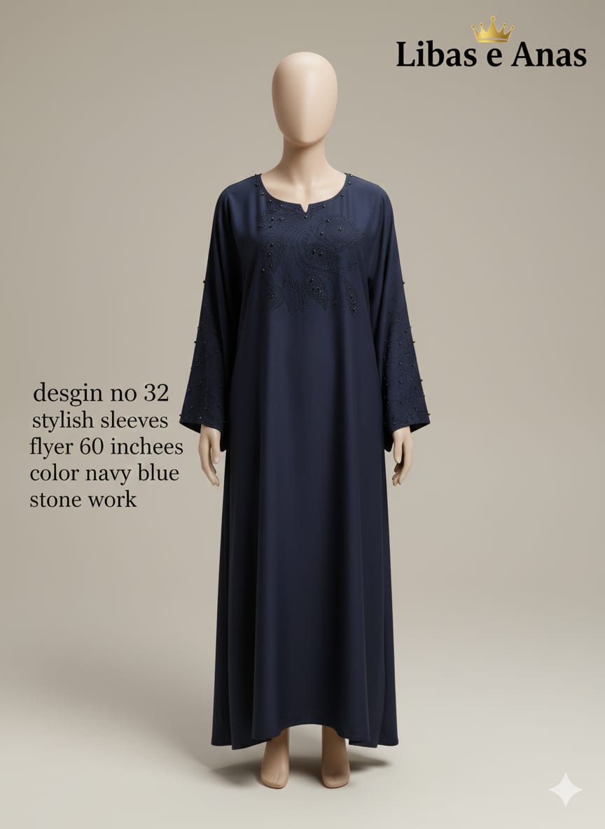Fancy Stone Abaya